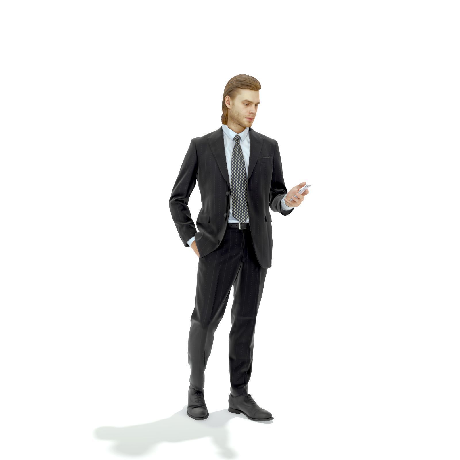 Standing Business Man with Black Suit BMan0315-HD2-O03P01-S 3D model_41