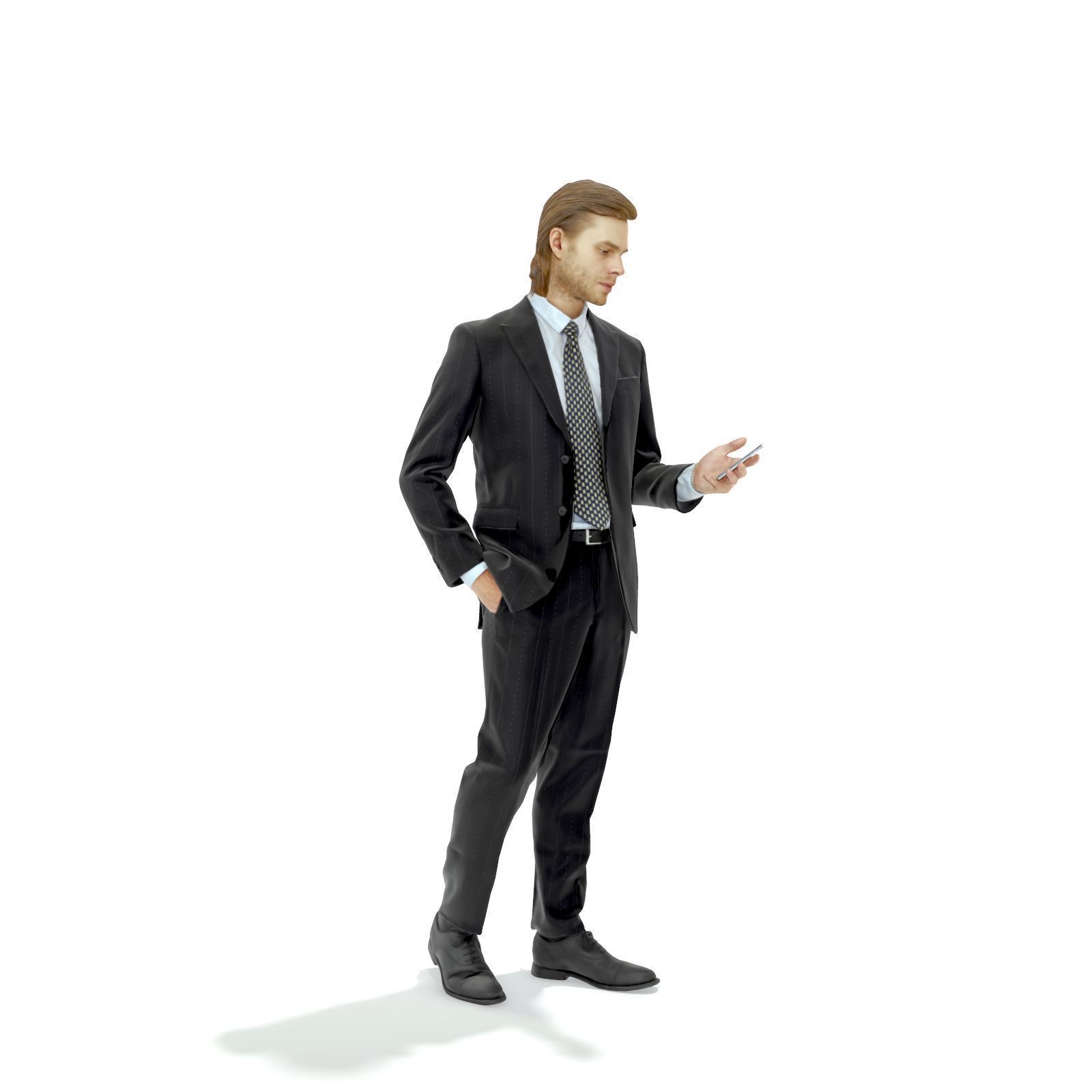 Standing Business Man with Black Suit BMan0315-HD2-O03P01-S 3D model_72