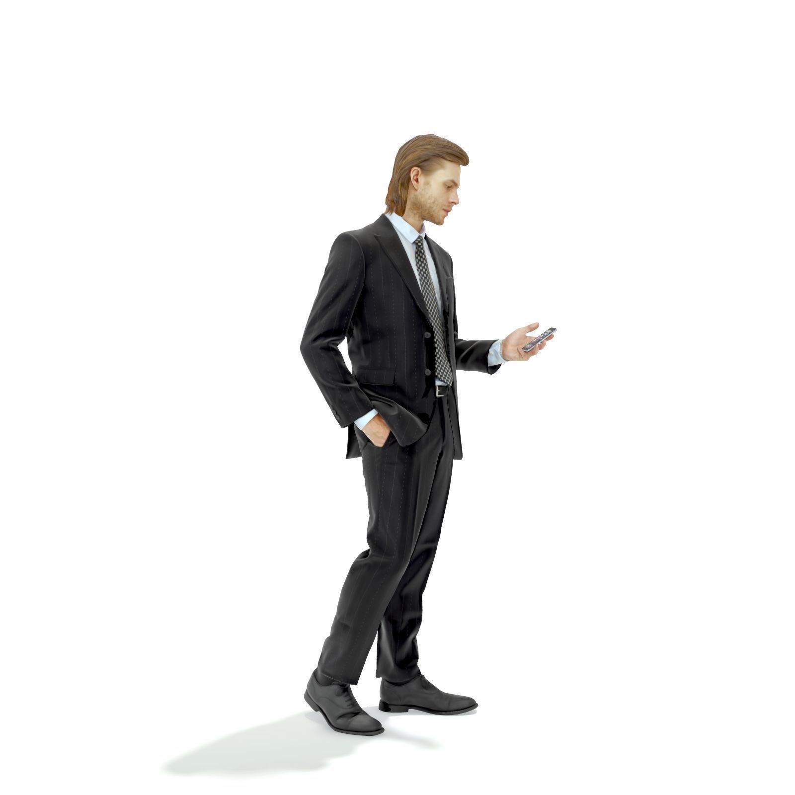 Standing Business Man with Black Suit BMan0315-HD2-O03P01-S 3D model_1