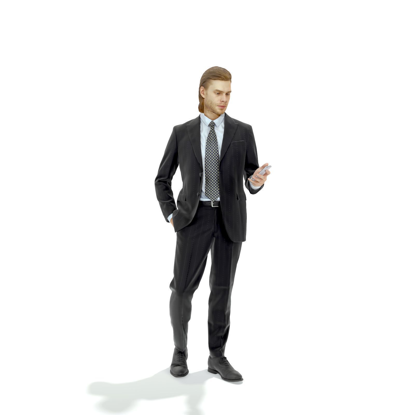 Standing Business Man with Black Suit BMan0315-HD2-O03P01-S 3D model_23