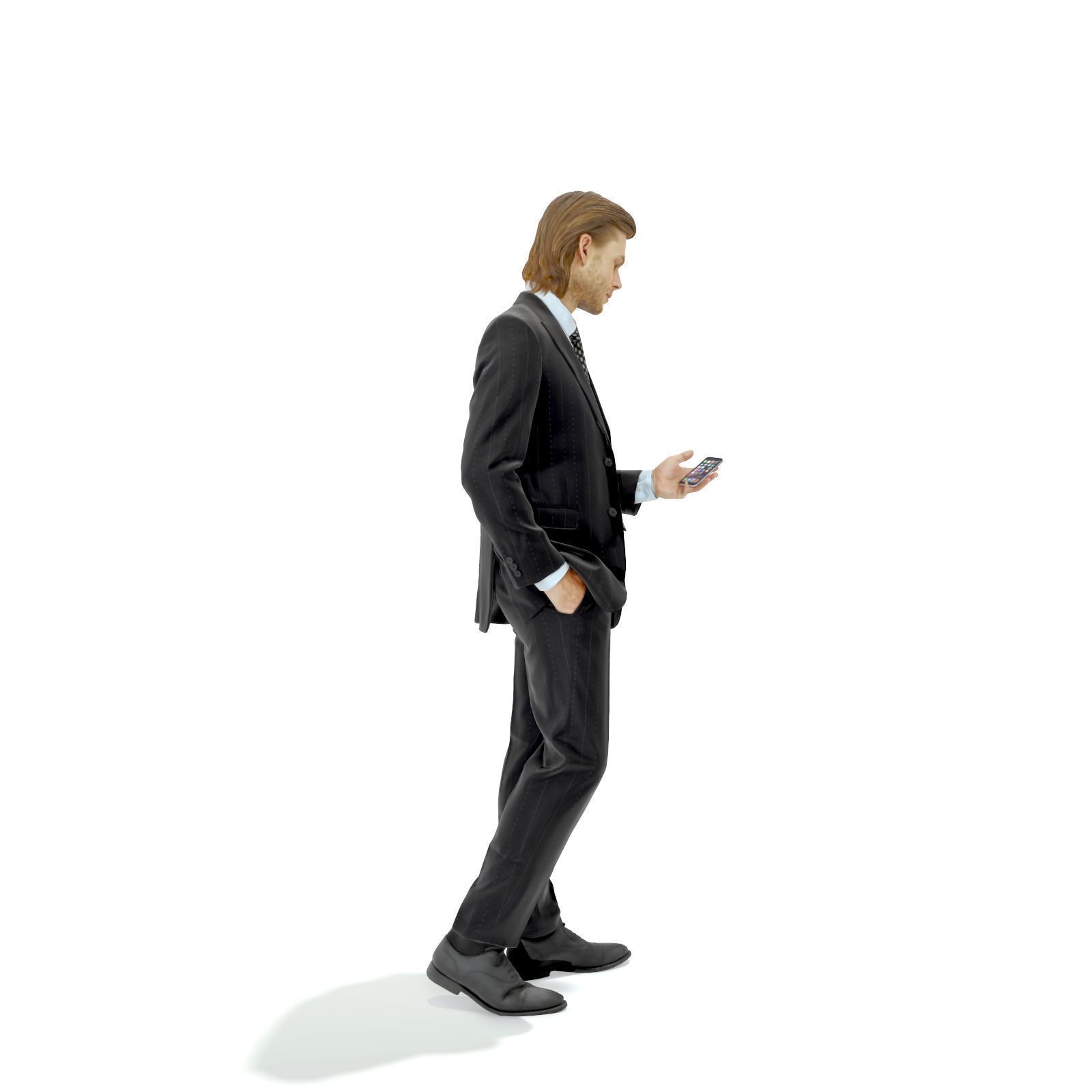 Standing Business Man with Black Suit BMan0315-HD2-O03P01-S 3D model_9