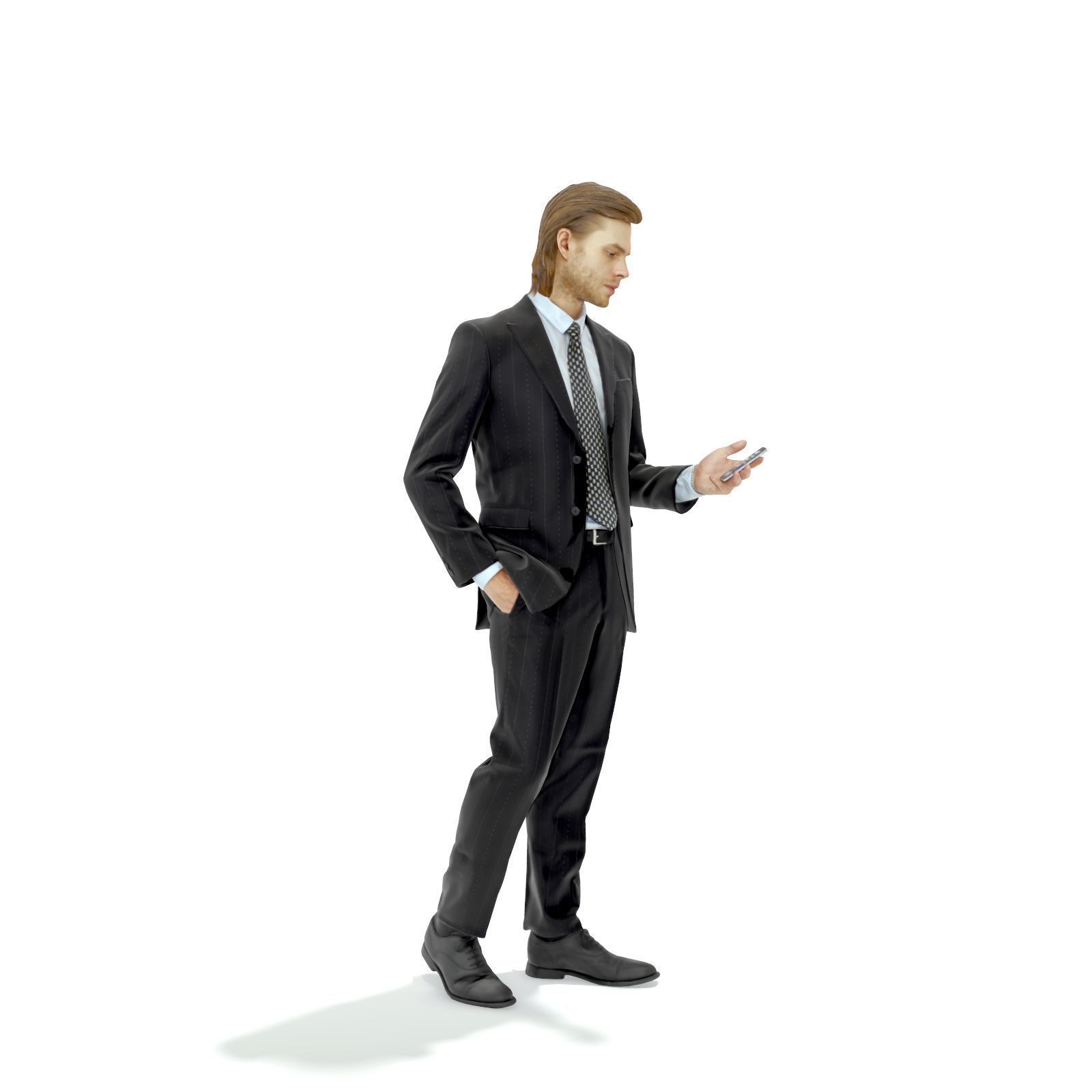 Standing Business Man with Black Suit BMan0315-HD2-O03P01-S 3D model_29