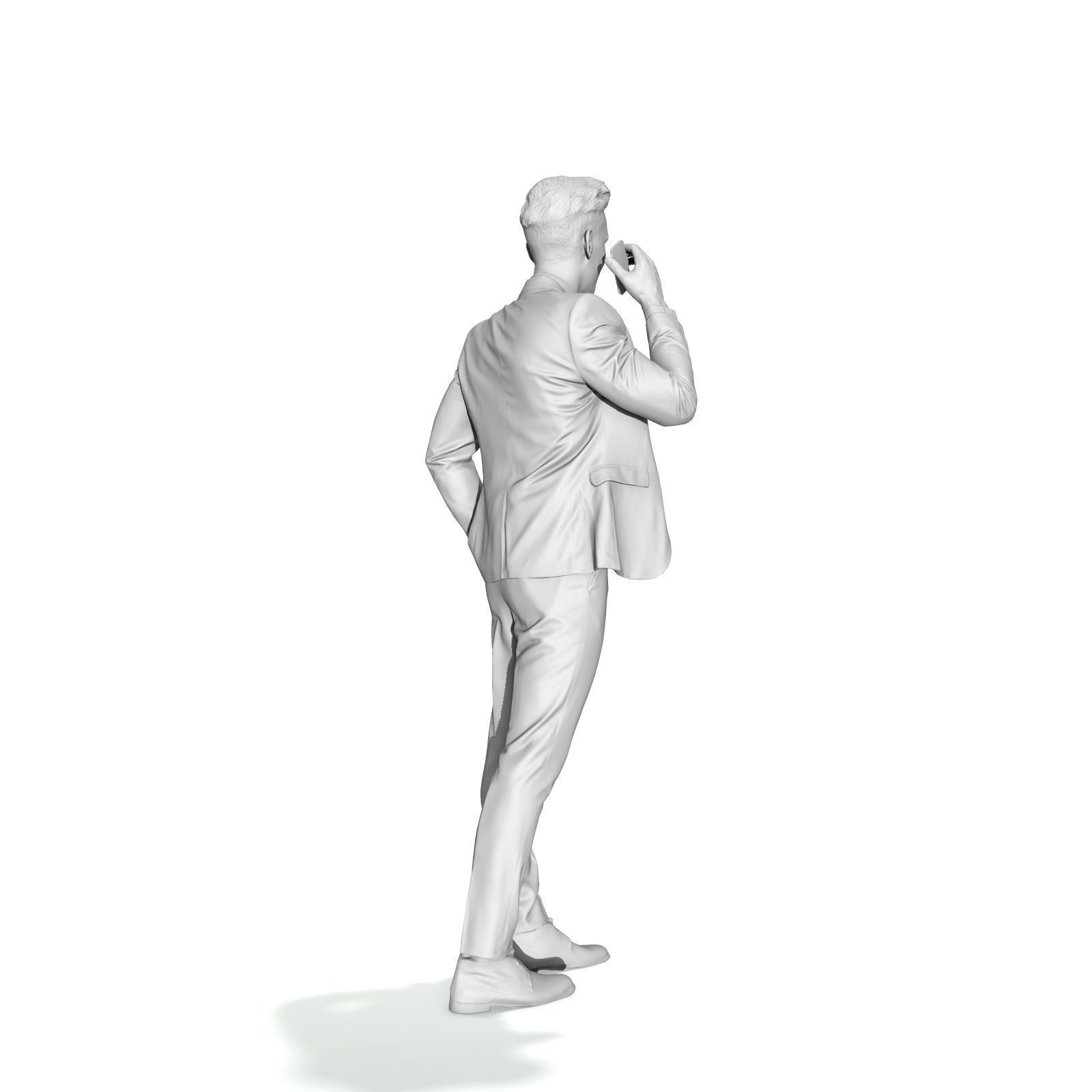 Talking on Phone Man with Blue Suit BMan0314-HD2-O02P01-S 3D model_72