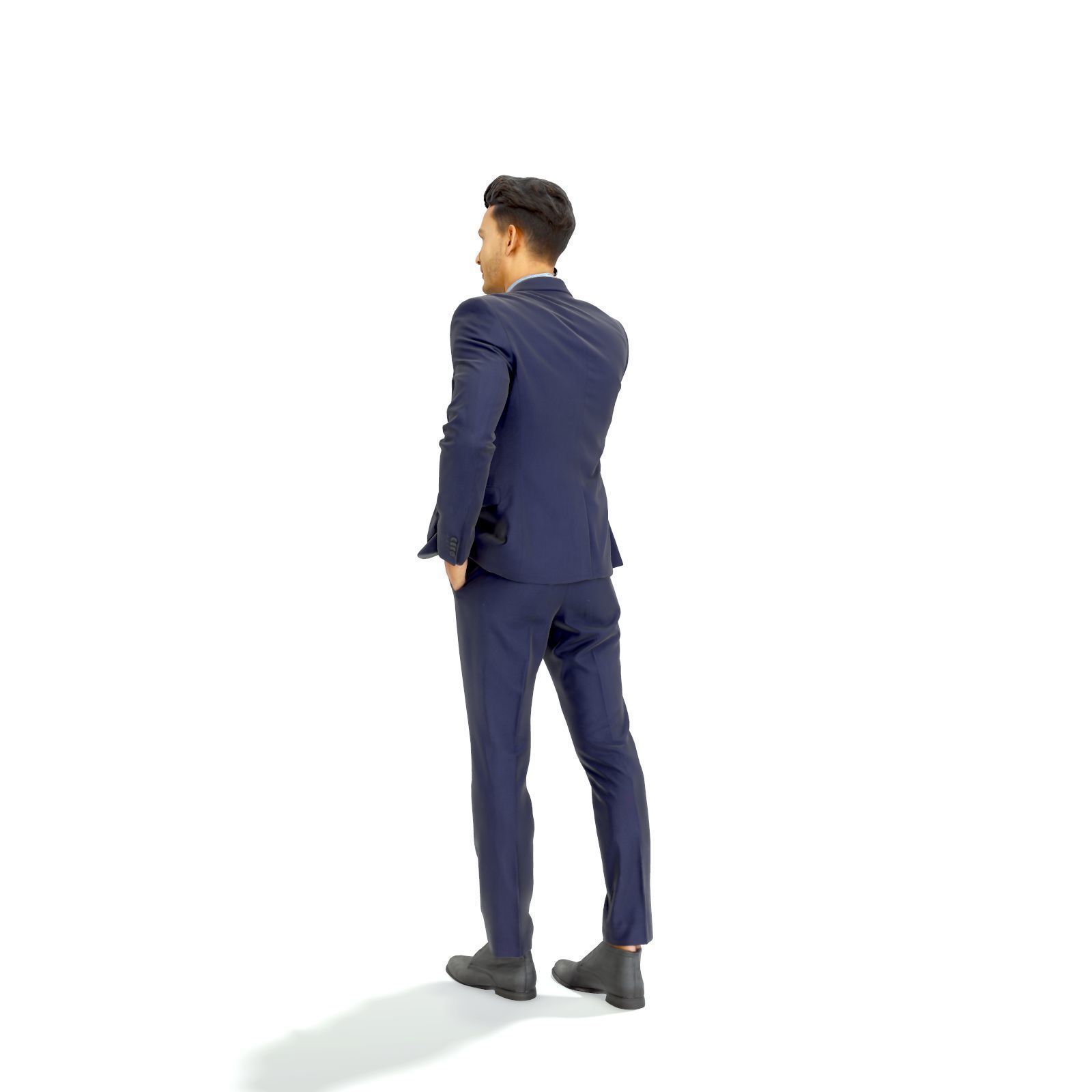 Talking on Phone Man with Blue Suit BMan0314-HD2-O02P01-S 3D model_68