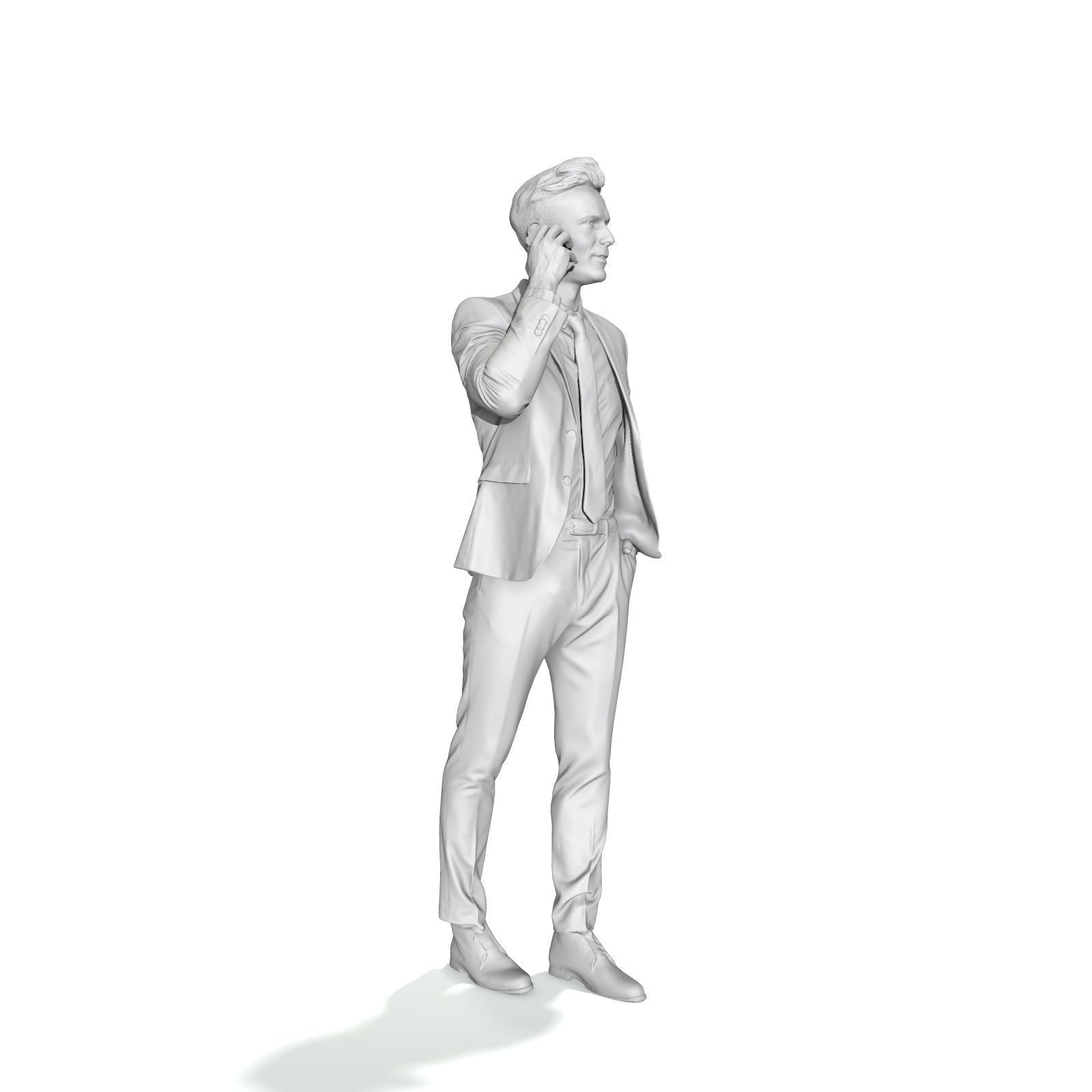 Talking on Phone Man with Blue Suit BMan0314-HD2-O02P01-S 3D model_63