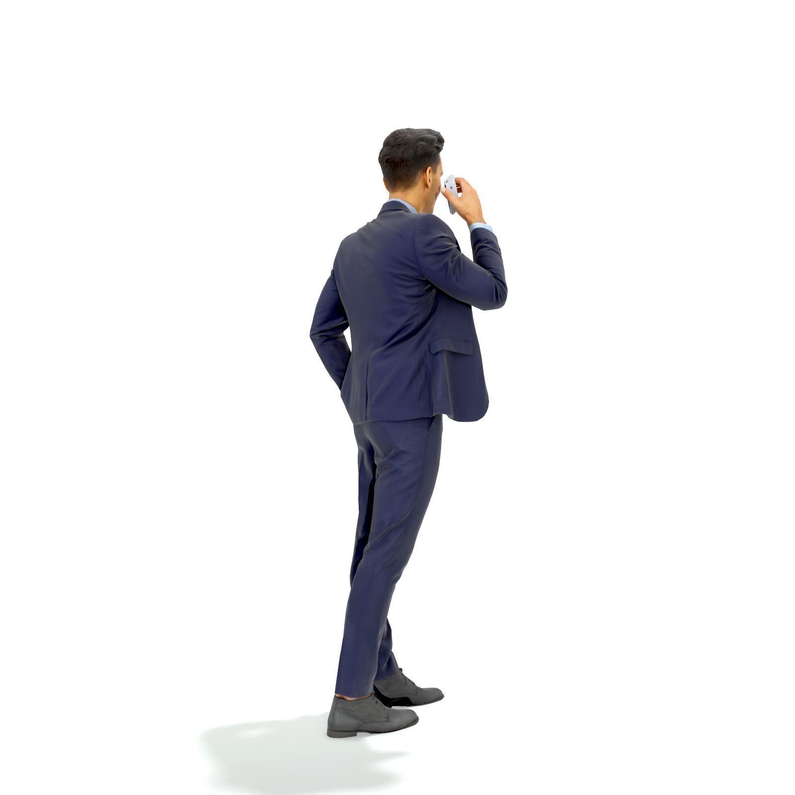 Talking on Phone Man with Blue Suit BMan0314-HD2-O02P01-S 3D model_30