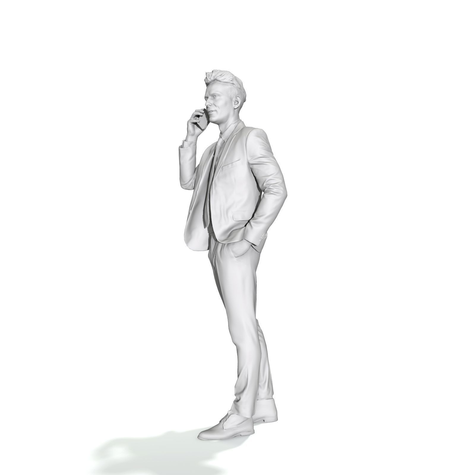 Talking on Phone Man with Blue Suit BMan0314-HD2-O02P01-S 3D model_12