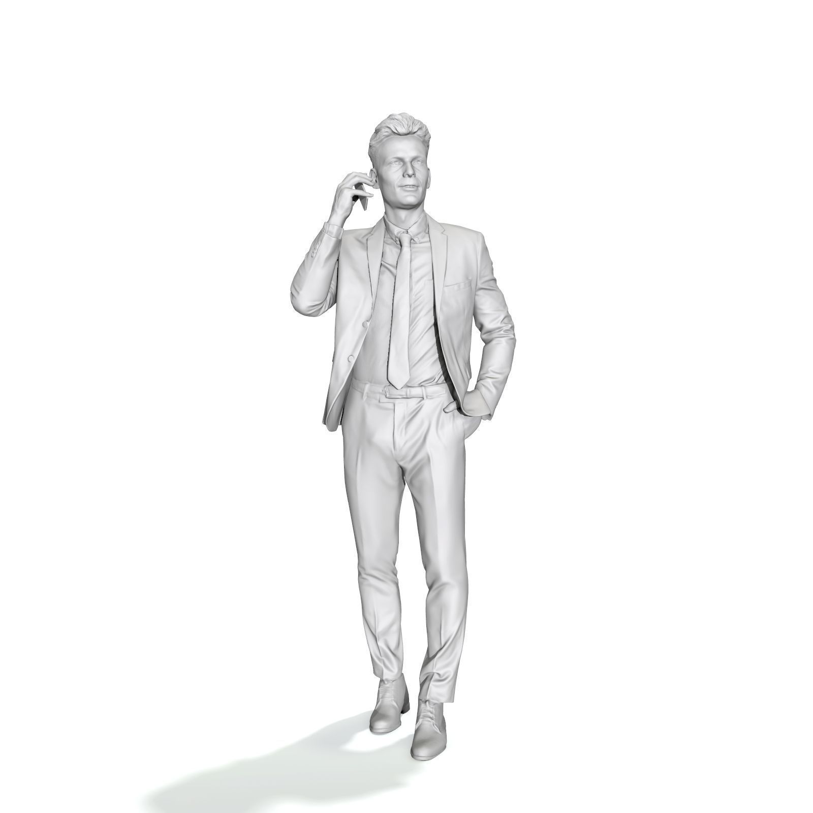 Talking on Phone Man with Blue Suit BMan0314-HD2-O02P01-S 3D model_25