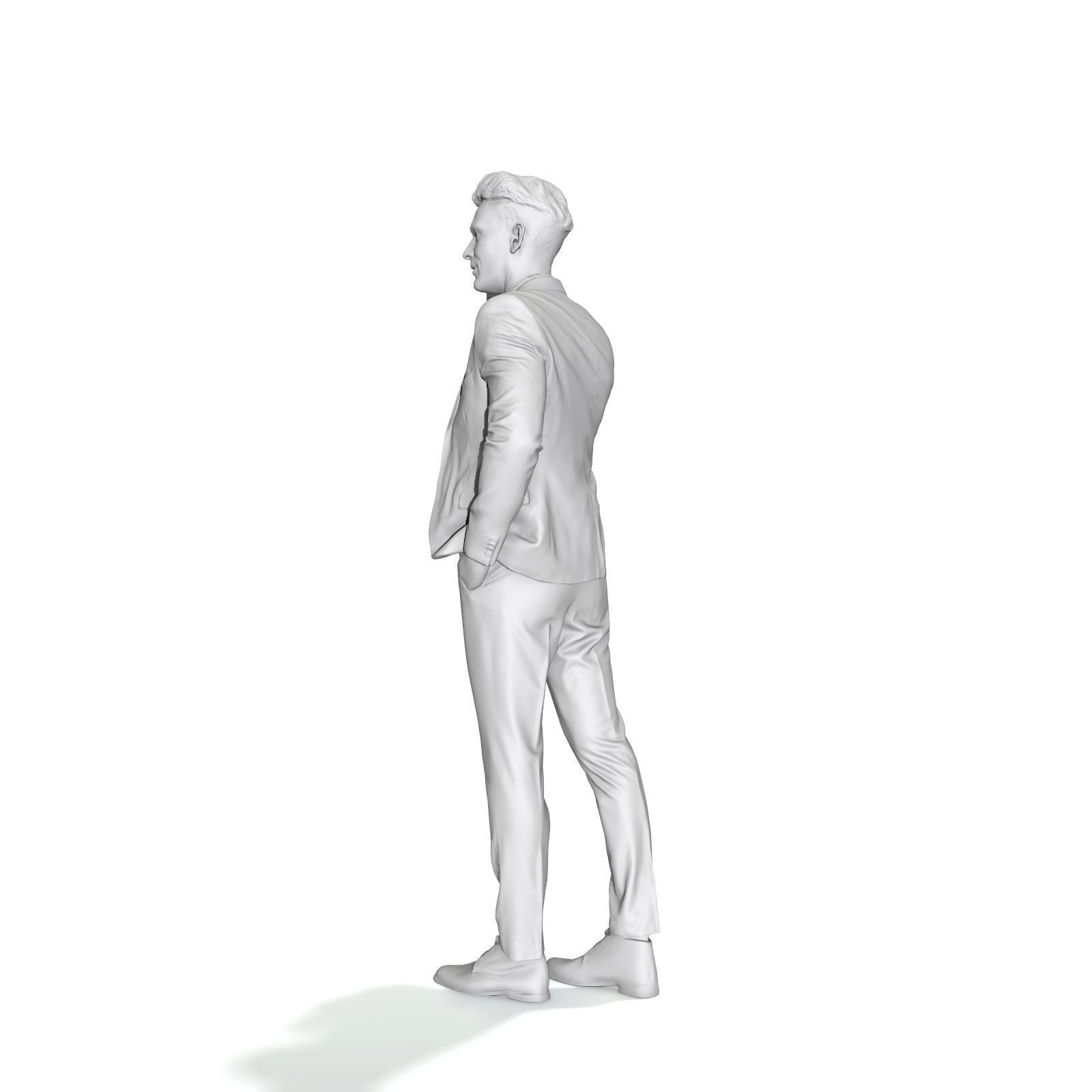 Talking on Phone Man with Blue Suit BMan0314-HD2-O02P01-S 3D model_15