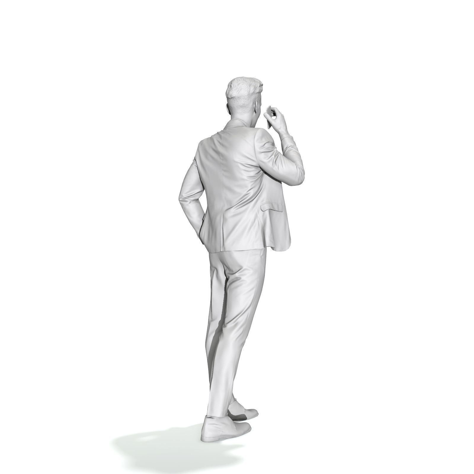 Talking on Phone Man with Blue Suit BMan0314-HD2-O02P01-S 3D model_28