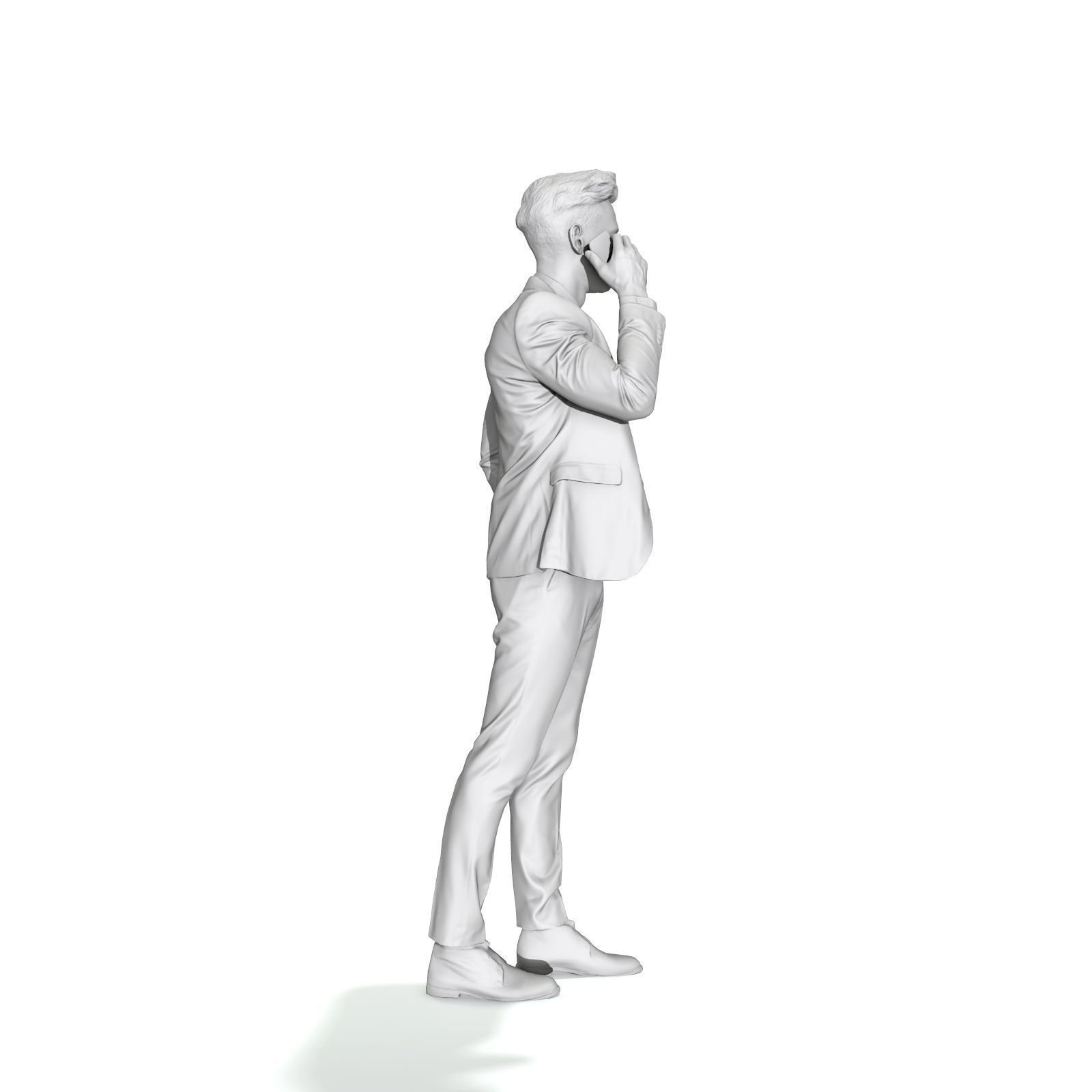 Talking on Phone Man with Blue Suit BMan0314-HD2-O02P01-S 3D model_19
