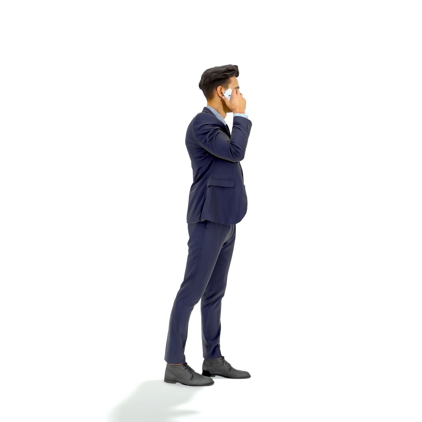 Talking on Phone Man with Blue Suit BMan0314-HD2-O02P01-S 3D model_69
