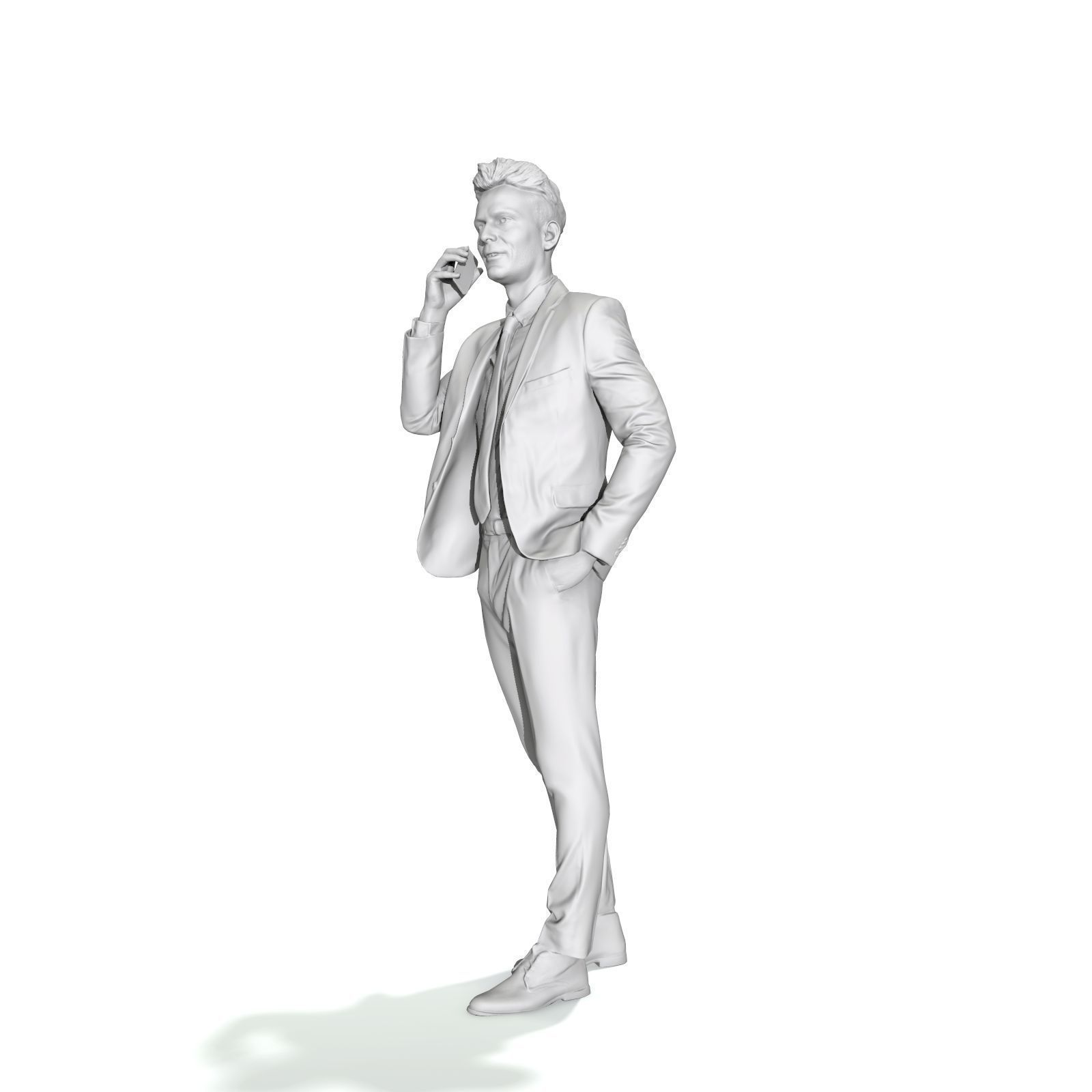 Talking on Phone Man with Blue Suit BMan0314-HD2-O02P01-S 3D model_61