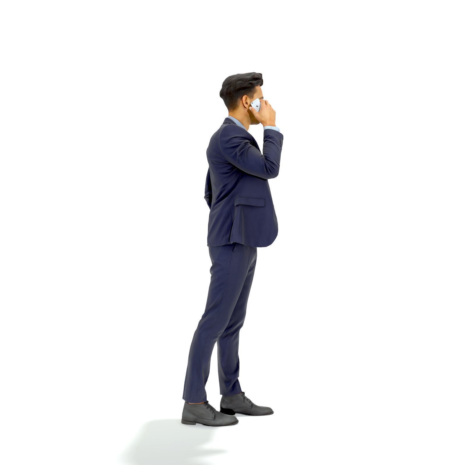 Talking on Phone Man with Blue Suit BMan0314-HD2-O02P01-S 3D model_22