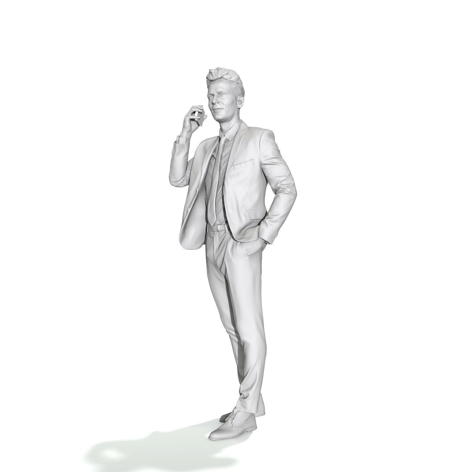 Talking on Phone Man with Blue Suit BMan0314-HD2-O02P01-S 3D model_54