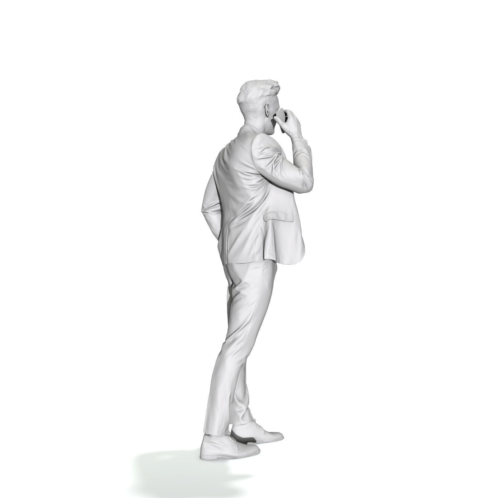 Talking on Phone Man with Blue Suit BMan0314-HD2-O02P01-S 3D model_29