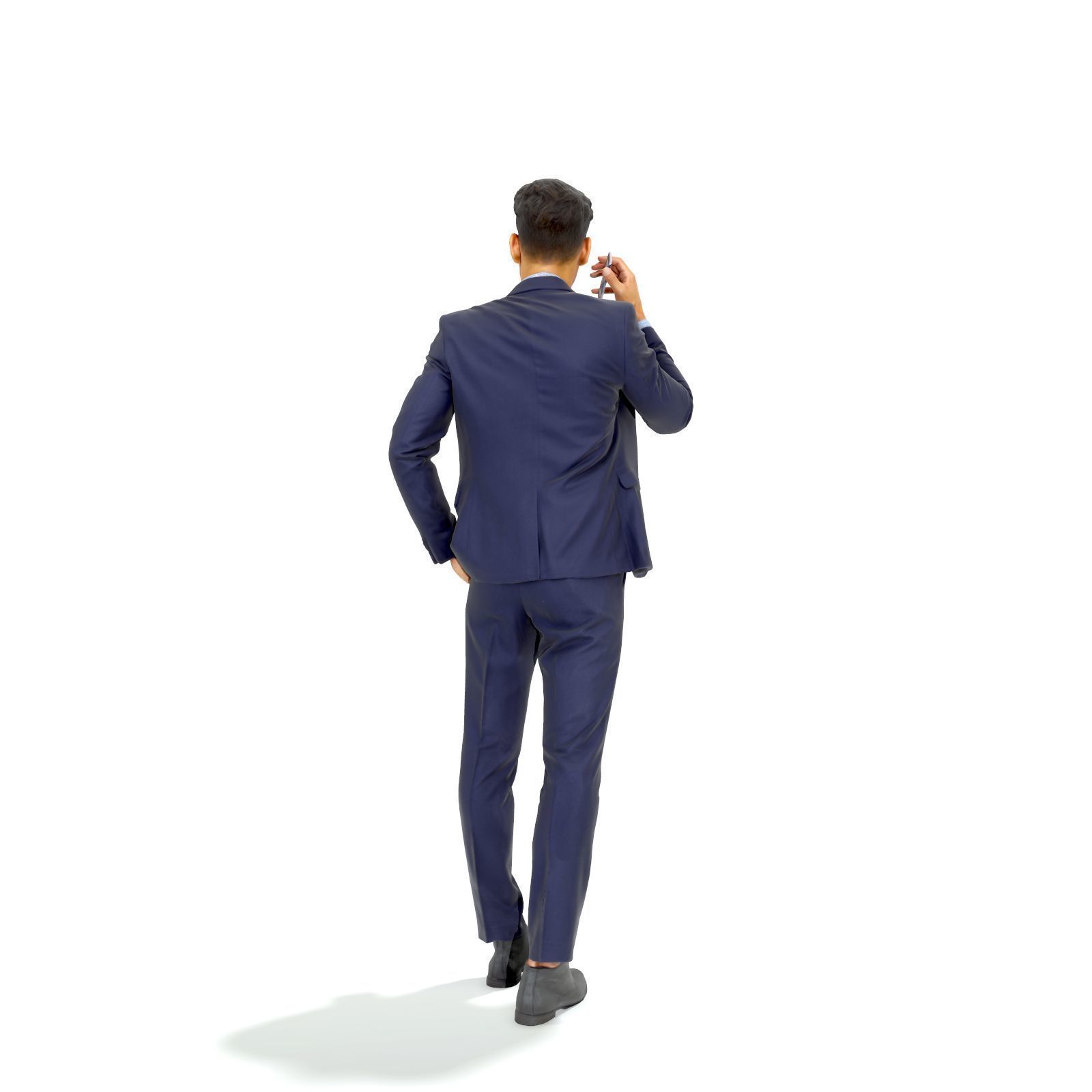 Talking on Phone Man with Blue Suit BMan0314-HD2-O02P01-S 3D model_49
