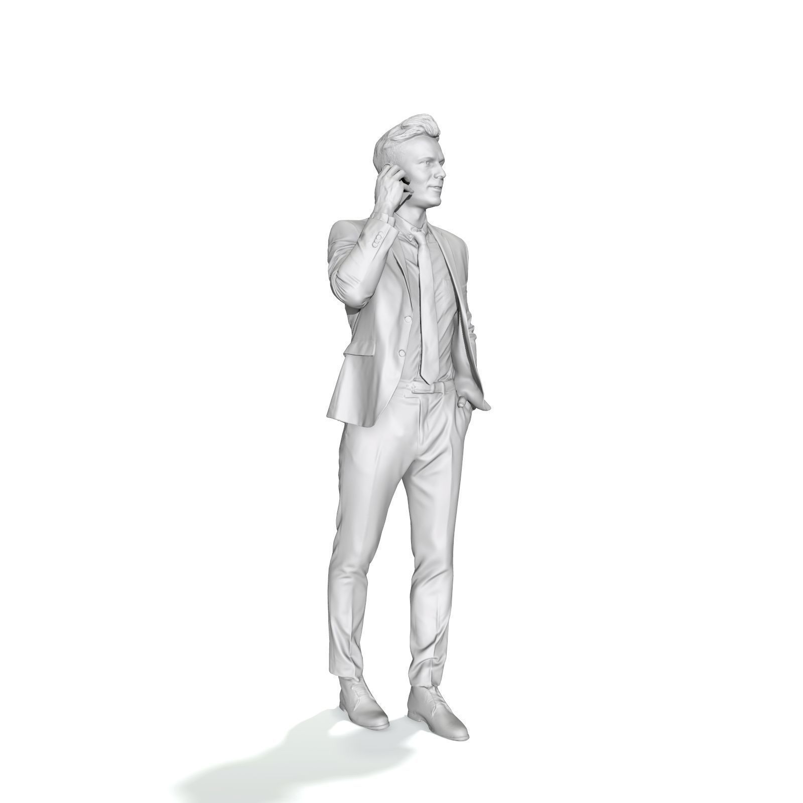 Talking on Phone Man with Blue Suit BMan0314-HD2-O02P01-S 3D model_73