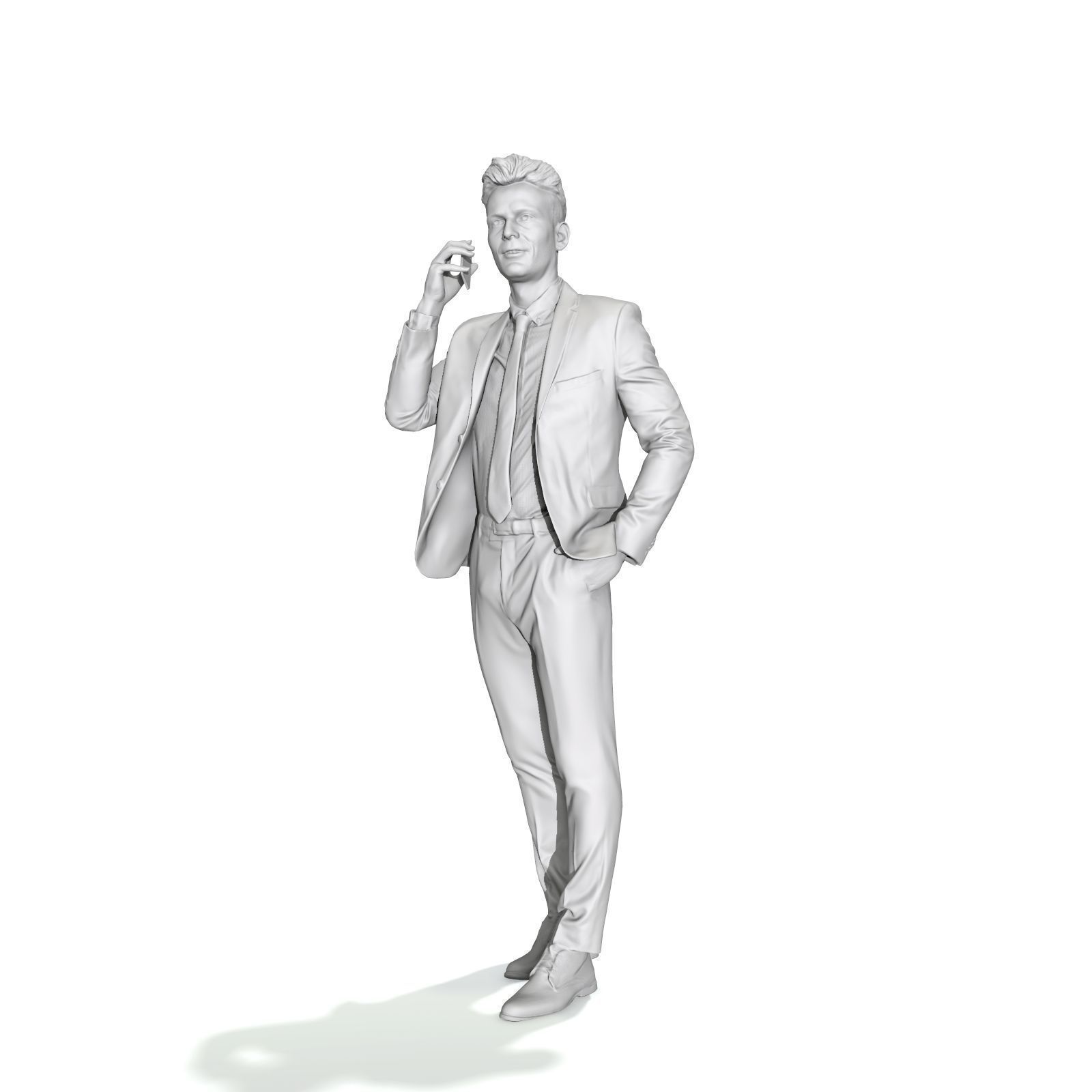 Talking on Phone Man with Blue Suit BMan0314-HD2-O02P01-S 3D model_41