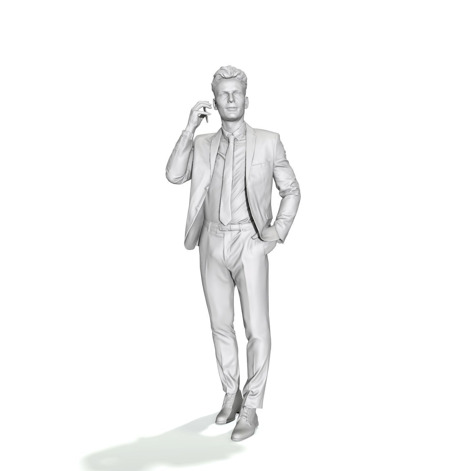 Talking on Phone Man with Blue Suit BMan0314-HD2-O02P01-S 3D model_32