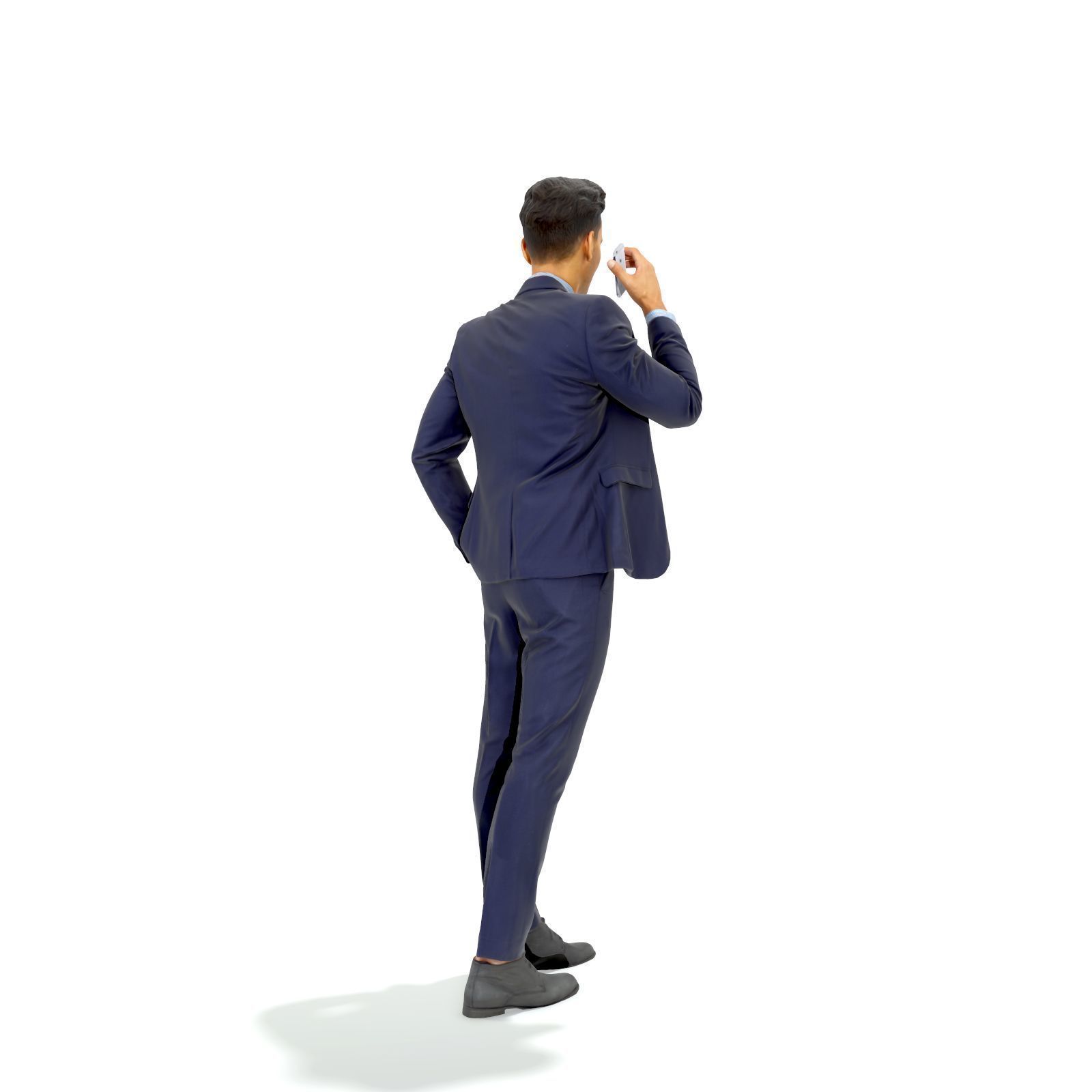 Talking on Phone Man with Blue Suit BMan0314-HD2-O02P01-S 3D model_3