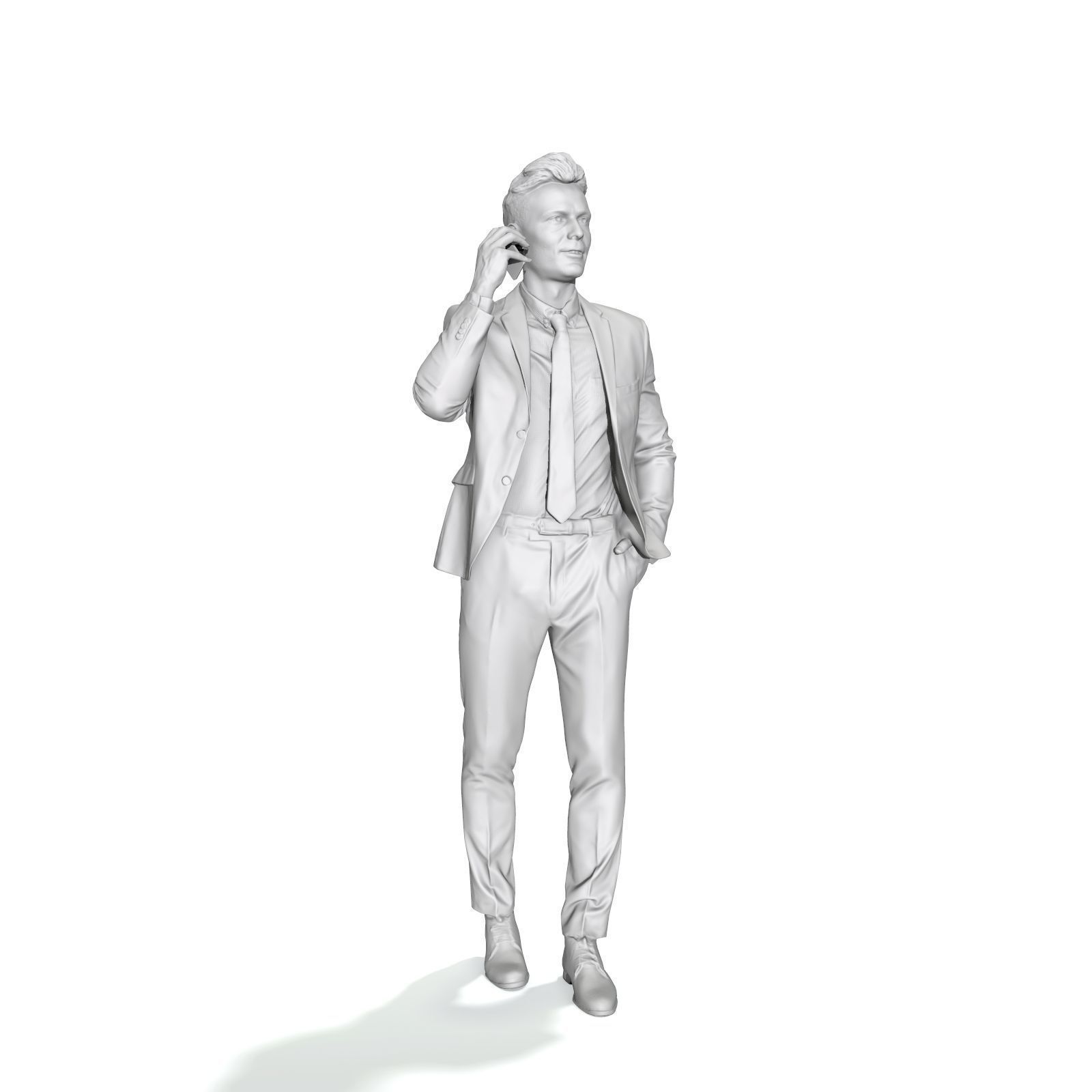 Talking on Phone Man with Blue Suit BMan0314-HD2-O02P01-S 3D model_37