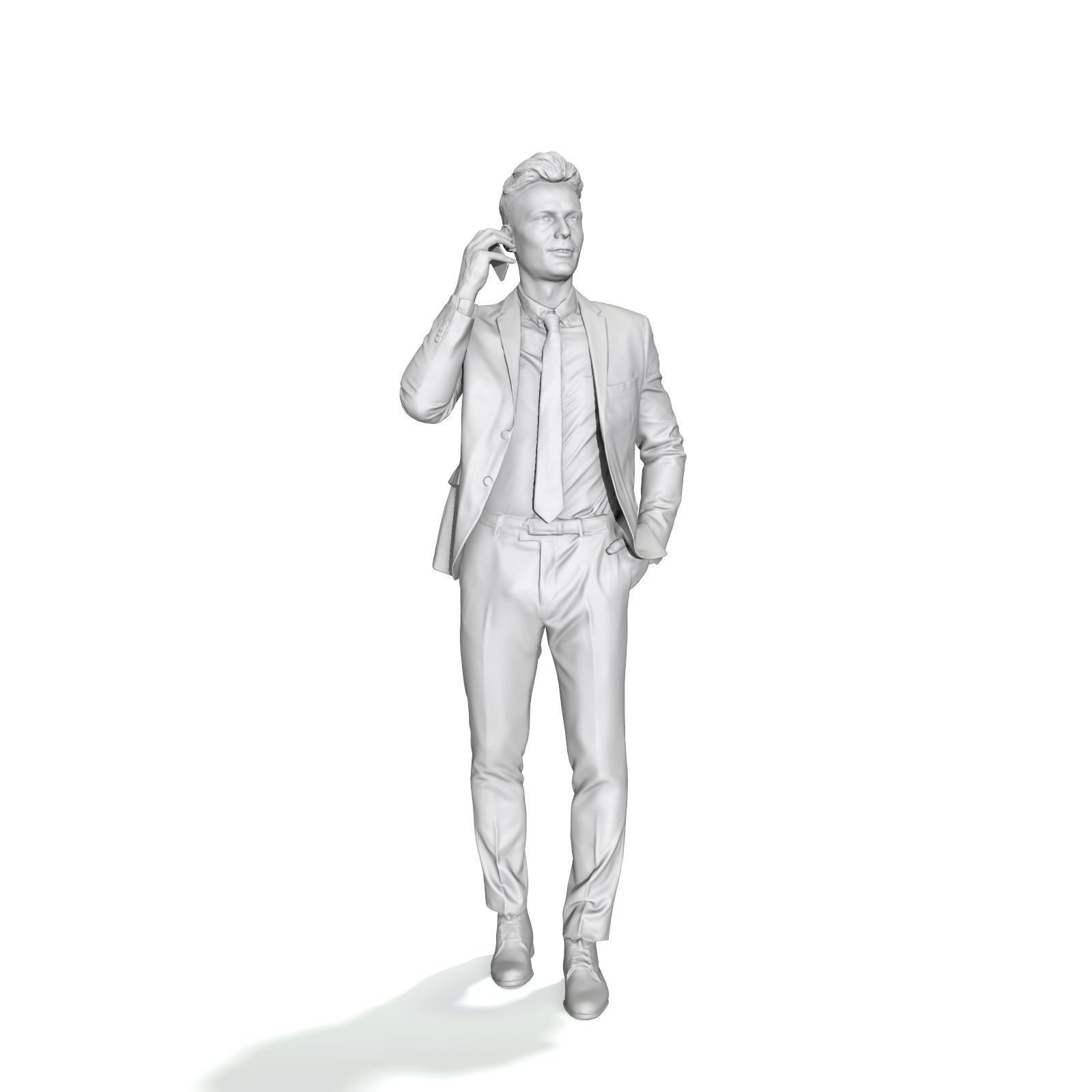 Talking on Phone Man with Blue Suit BMan0314-HD2-O02P01-S 3D model_23