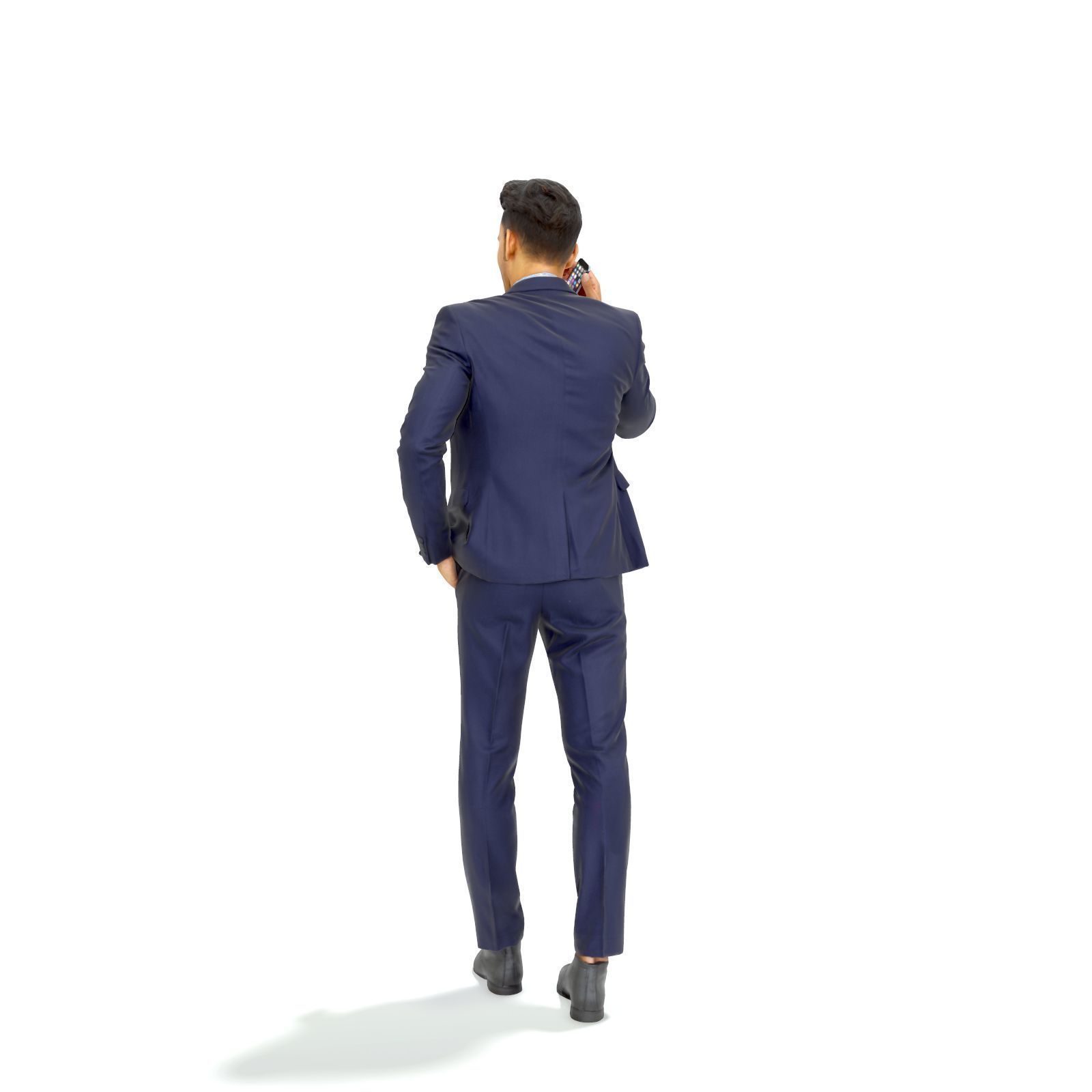 Talking on Phone Man with Blue Suit BMan0314-HD2-O02P01-S 3D model_59
