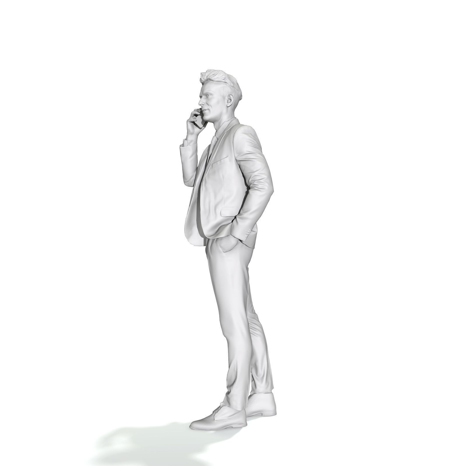 Talking on Phone Man with Blue Suit BMan0314-HD2-O02P01-S 3D model_36
