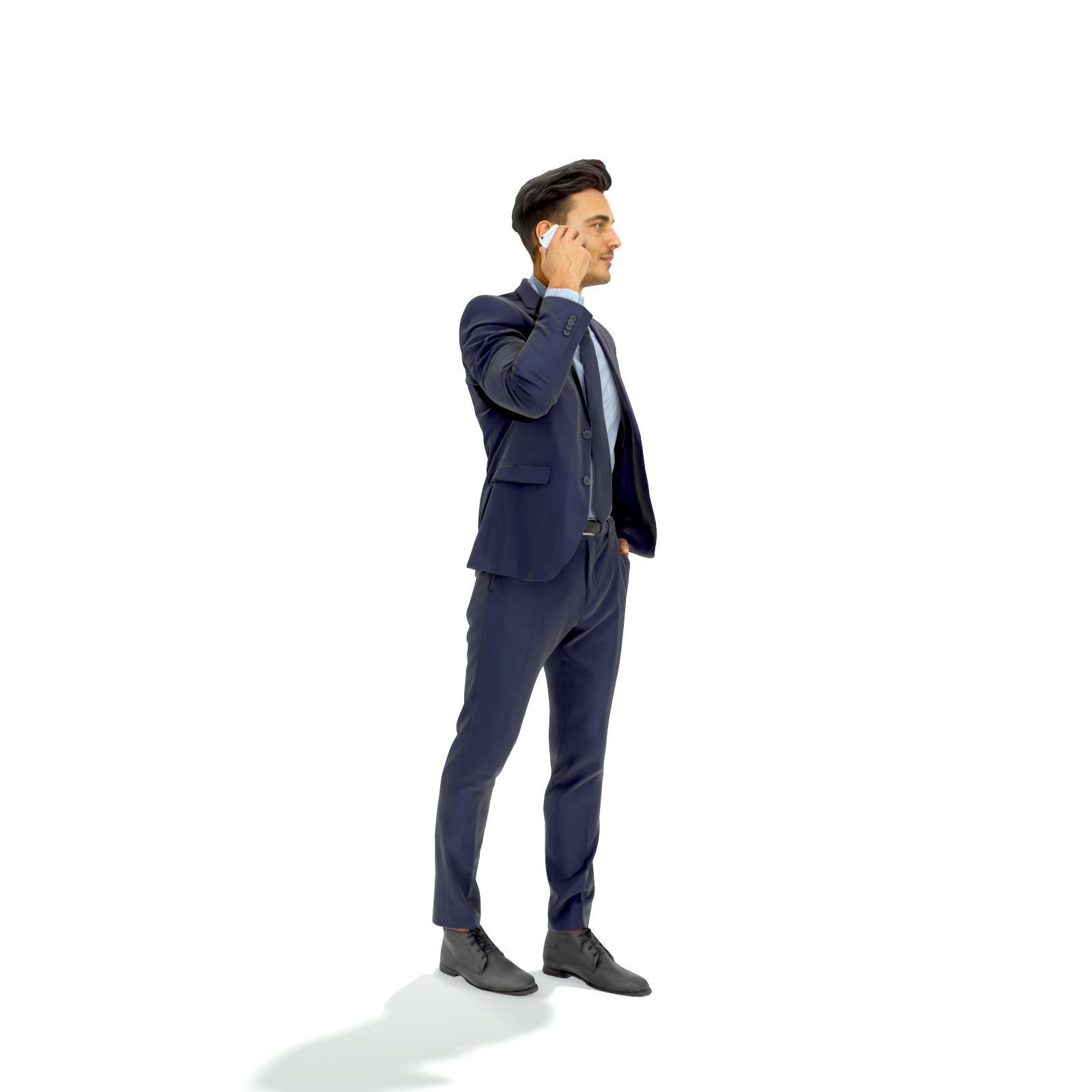 Talking on Phone Man with Blue Suit BMan0314-HD2-O02P01-S 3D model_45