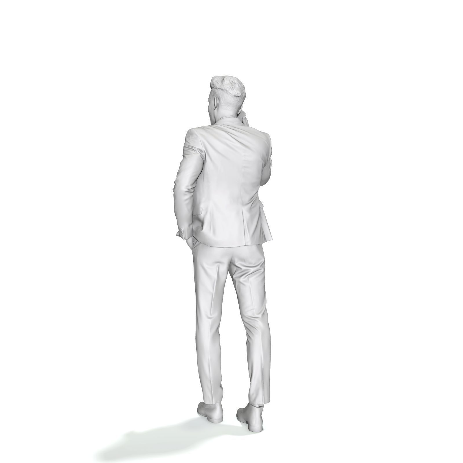 Talking on Phone Man with Blue Suit BMan0314-HD2-O02P01-S 3D model_7