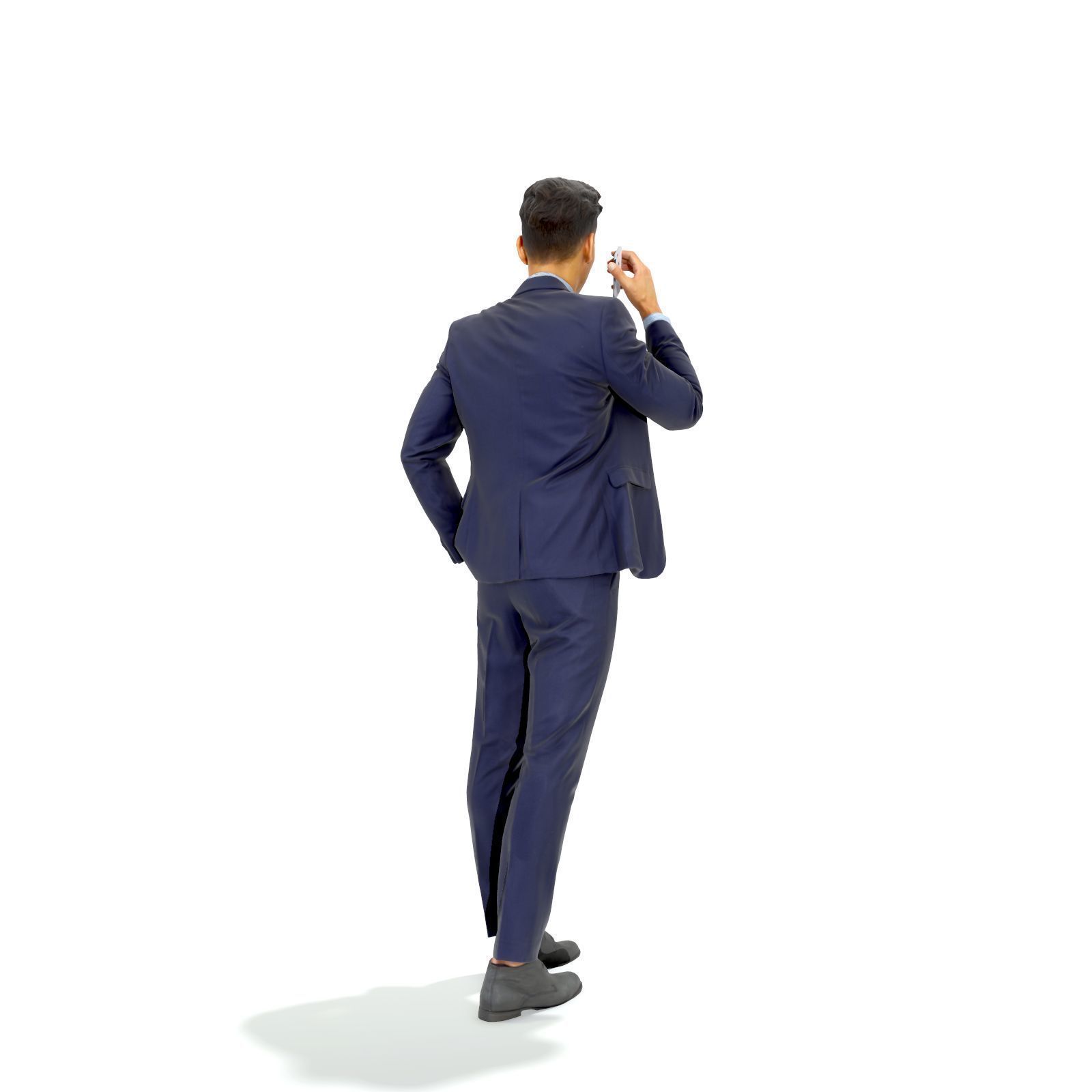 Talking on Phone Man with Blue Suit BMan0314-HD2-O02P01-S 3D model_44