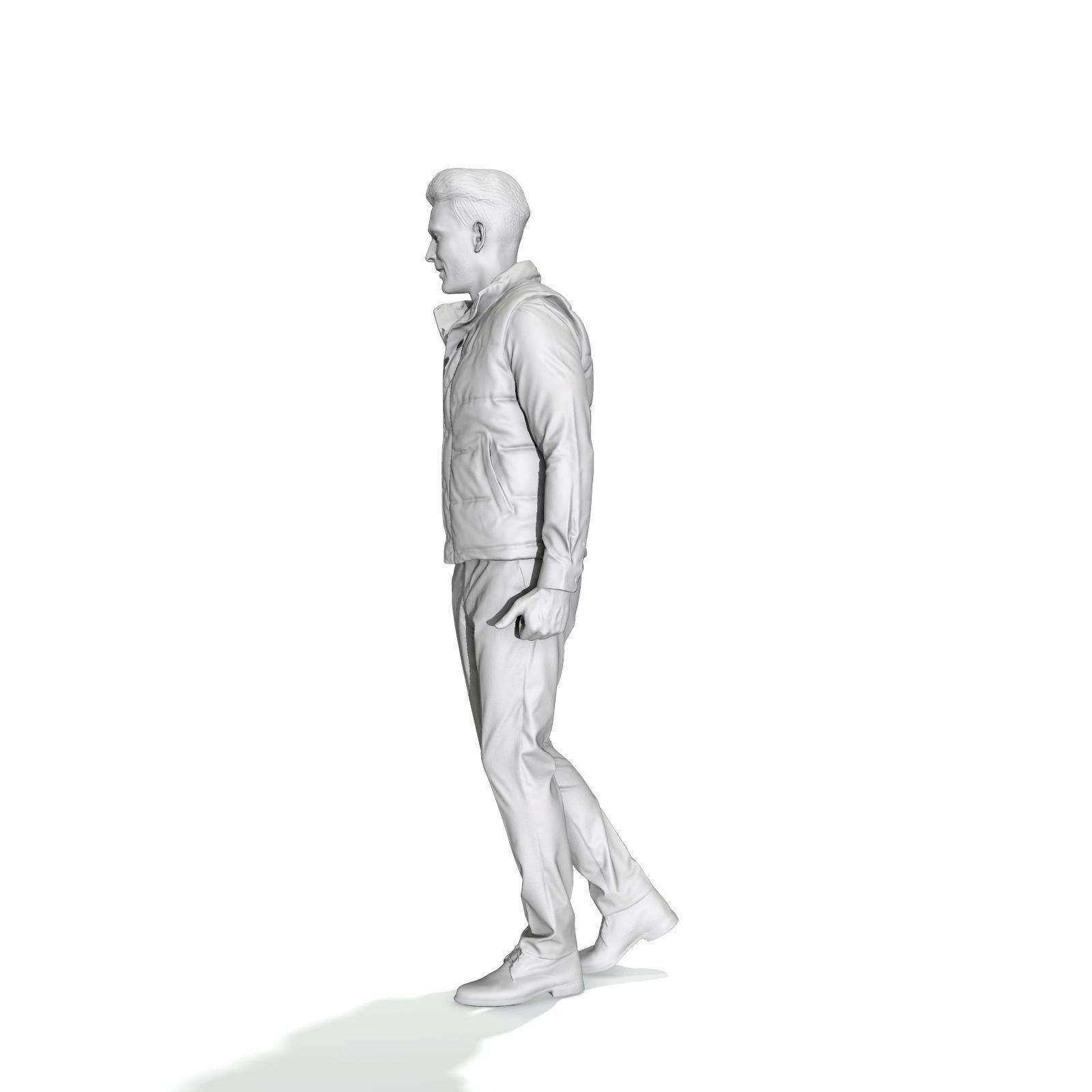 Standing Casual Man with Black Vest BMan0314-HD2-O01P01-S 3D model_36