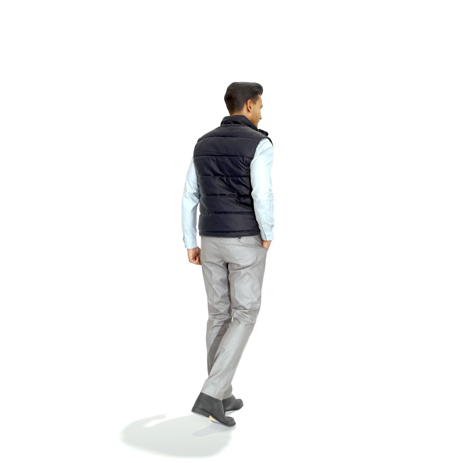 Standing Casual Man with Black Vest BMan0314-HD2-O01P01-S 3D model_63