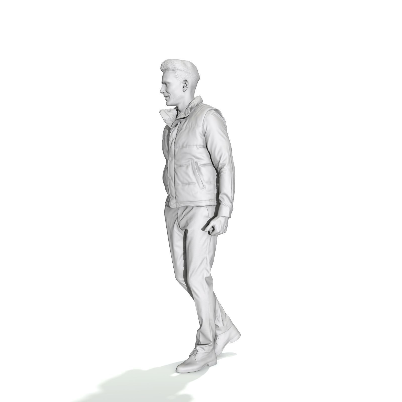 Standing Casual Man with Black Vest BMan0314-HD2-O01P01-S 3D model_30