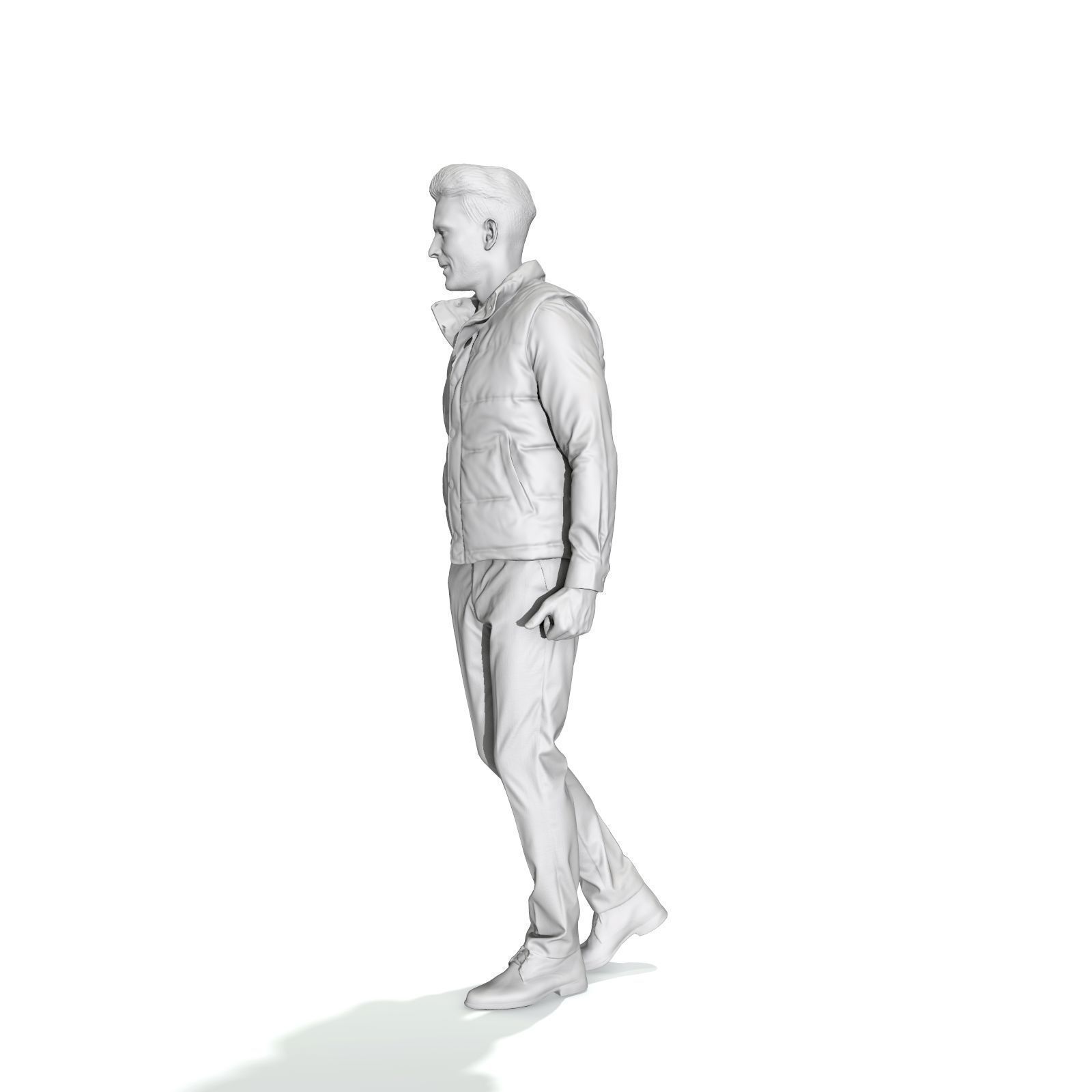 Standing Casual Man with Black Vest BMan0314-HD2-O01P01-S 3D model_5