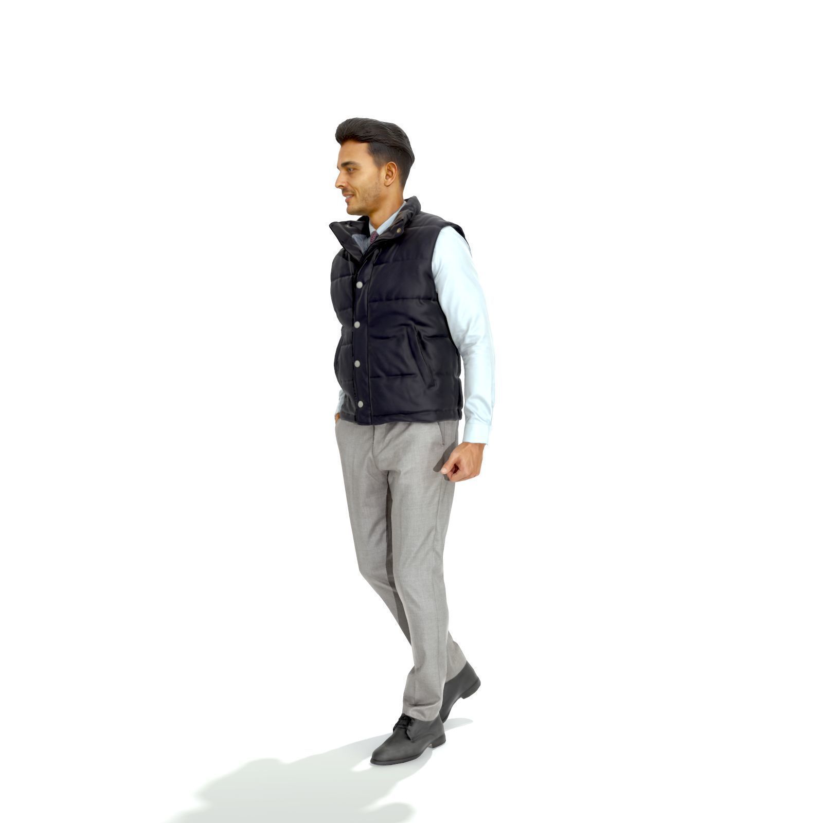 Standing Casual Man with Black Vest BMan0314-HD2-O01P01-S 3D model_70