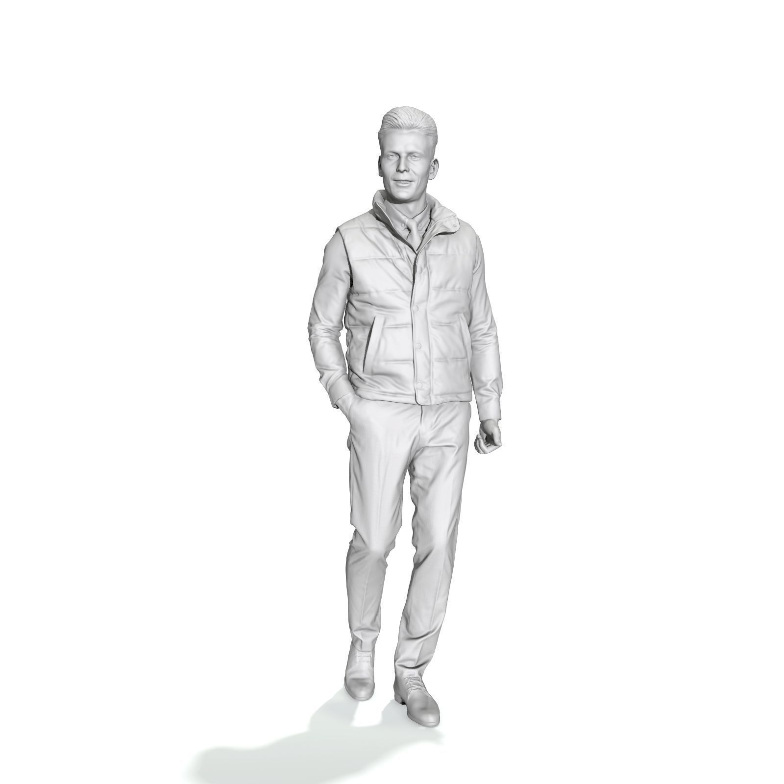 Standing Casual Man with Black Vest BMan0314-HD2-O01P01-S 3D model_22