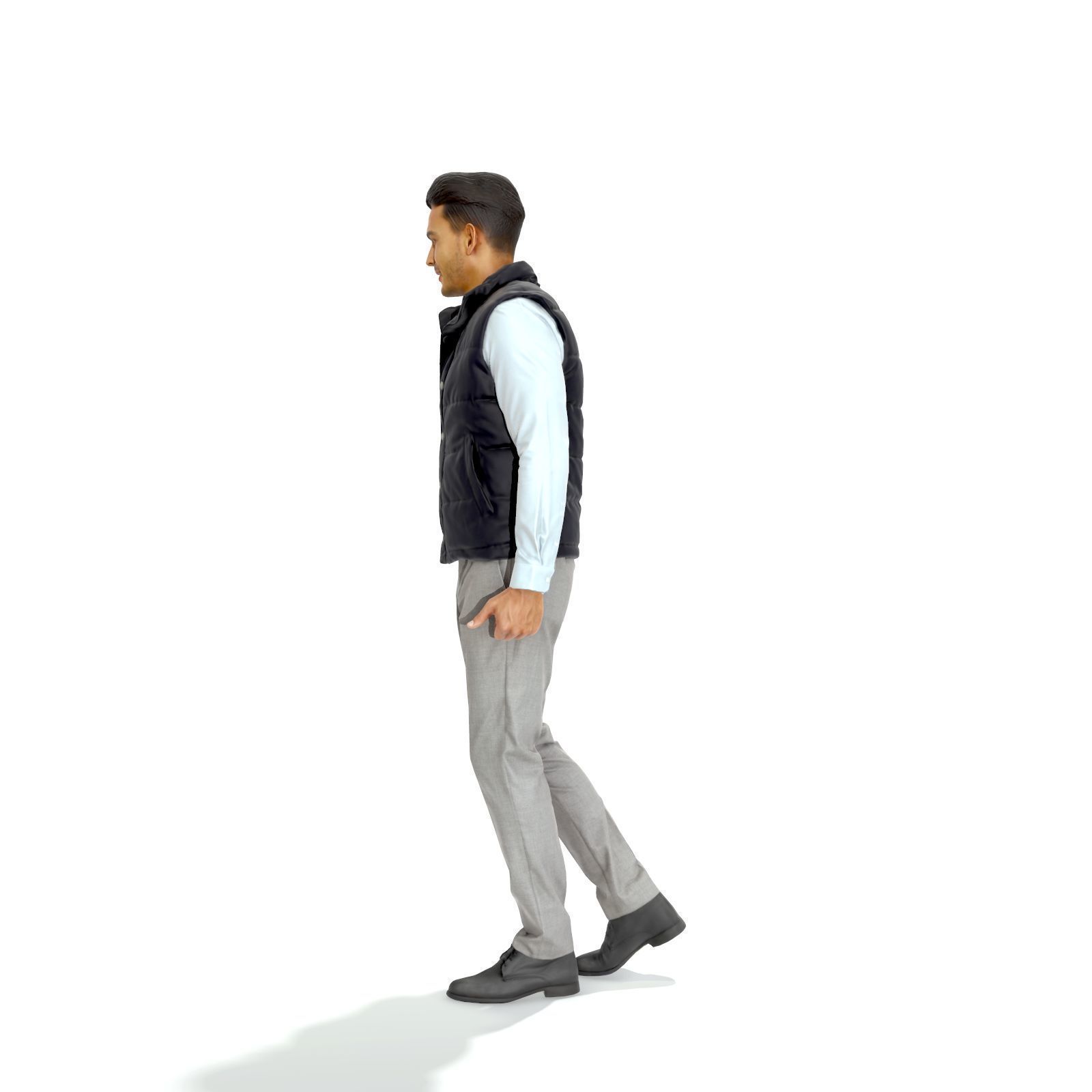 Standing Casual Man with Black Vest BMan0314-HD2-O01P01-S 3D model_27