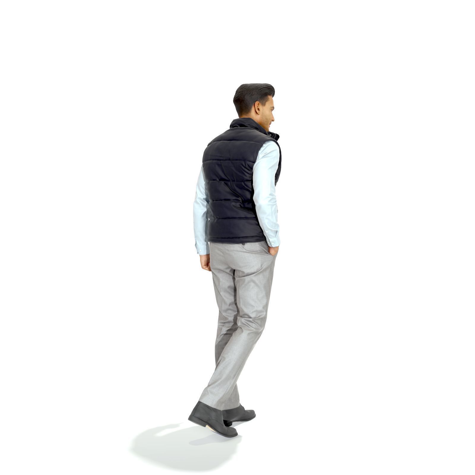 Standing Casual Man with Black Vest BMan0314-HD2-O01P01-S 3D model_46