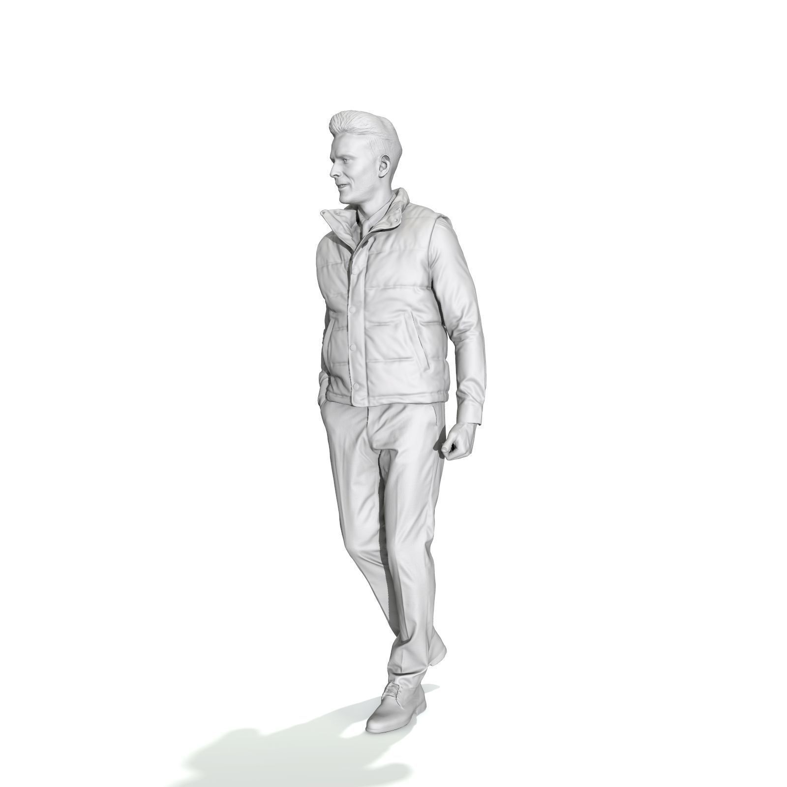 Standing Casual Man with Black Vest BMan0314-HD2-O01P01-S 3D model_11