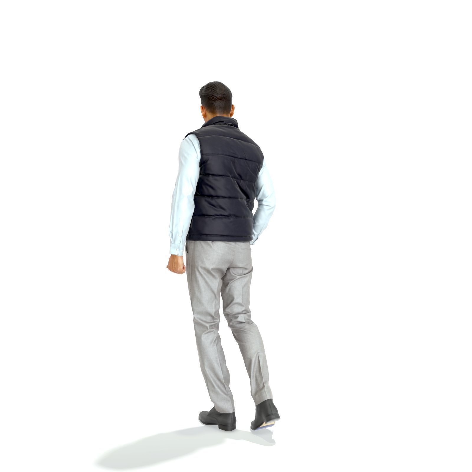 Standing Casual Man with Black Vest BMan0314-HD2-O01P01-S 3D model_4