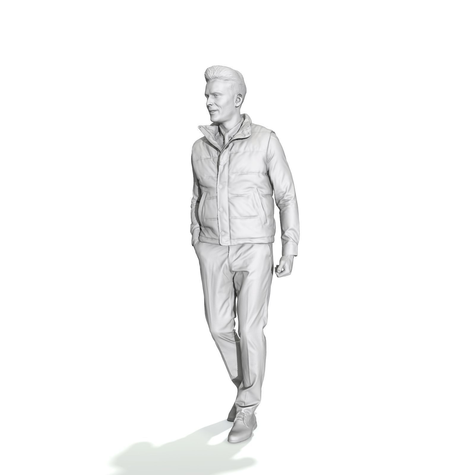 Standing Casual Man with Black Vest BMan0314-HD2-O01P01-S 3D model_42