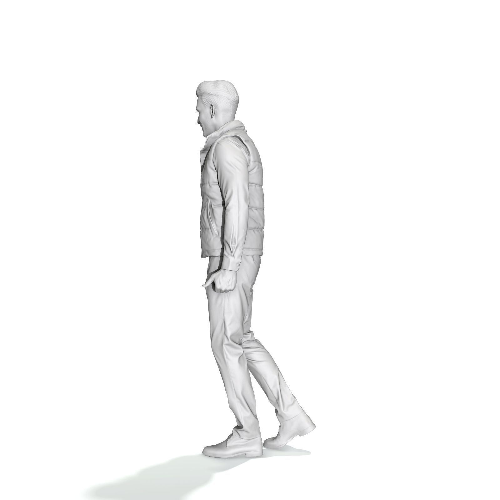 Standing Casual Man with Black Vest BMan0314-HD2-O01P01-S 3D model_6