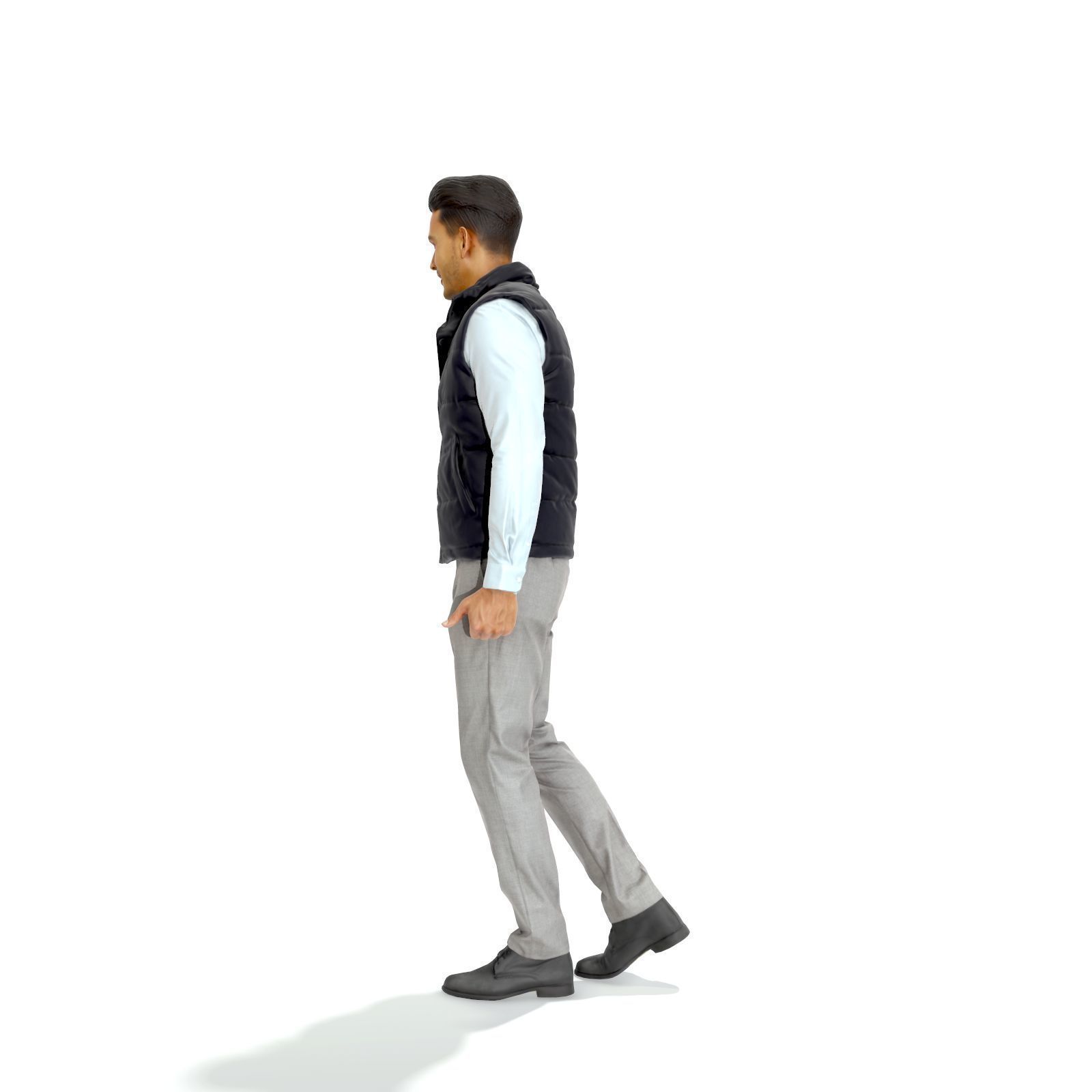 Standing Casual Man with Black Vest BMan0314-HD2-O01P01-S 3D model_28