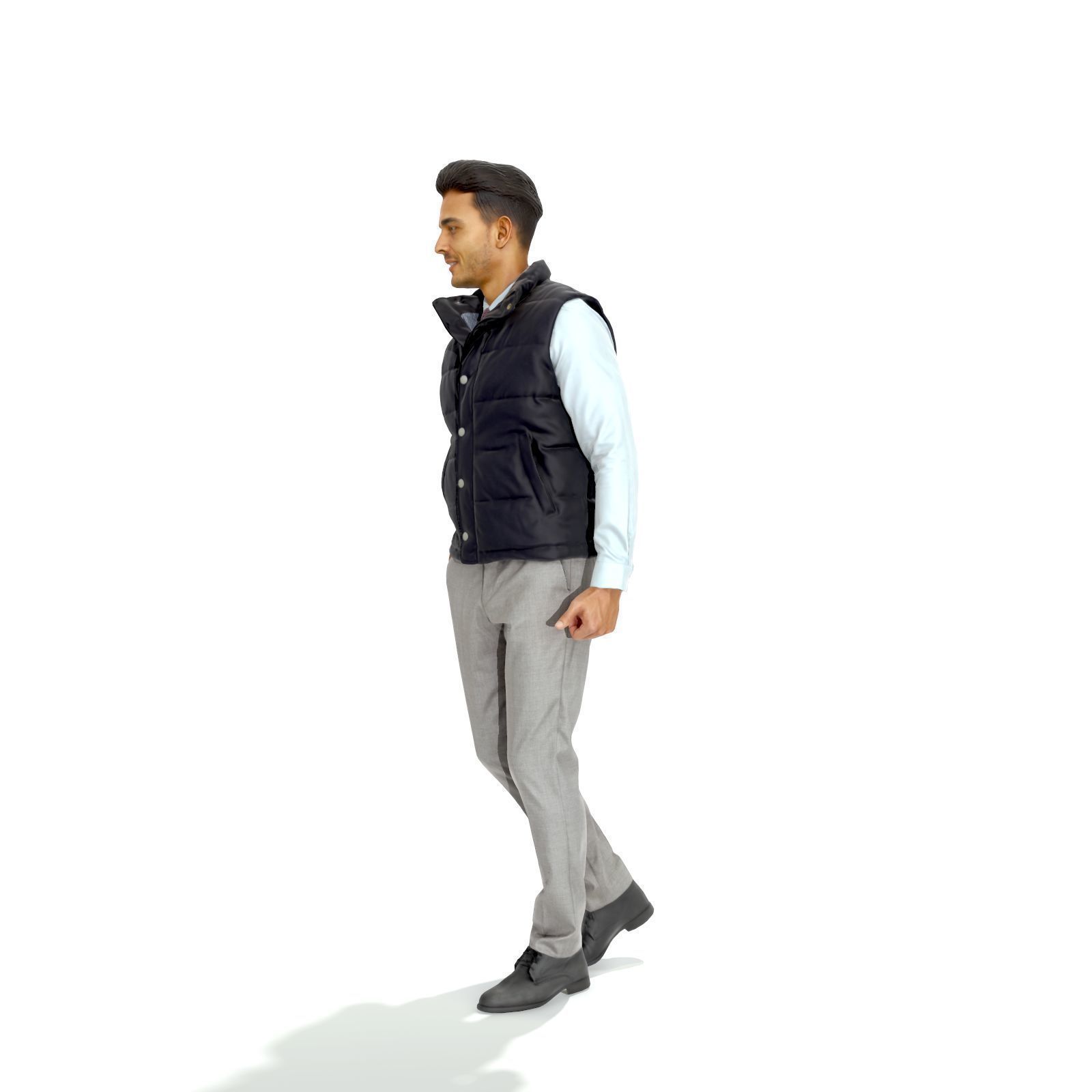 Standing Casual Man with Black Vest BMan0314-HD2-O01P01-S 3D model_3