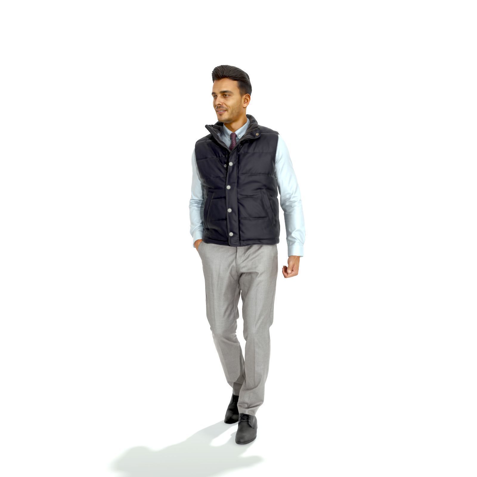 Standing Casual Man with Black Vest BMan0314-HD2-O01P01-S 3D model_65