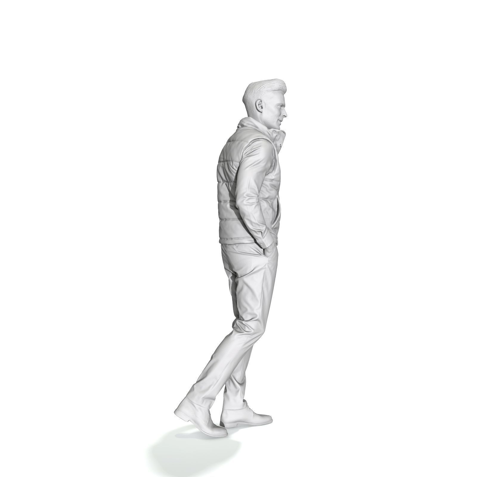 Standing Casual Man with Black Vest BMan0314-HD2-O01P01-S 3D model_35