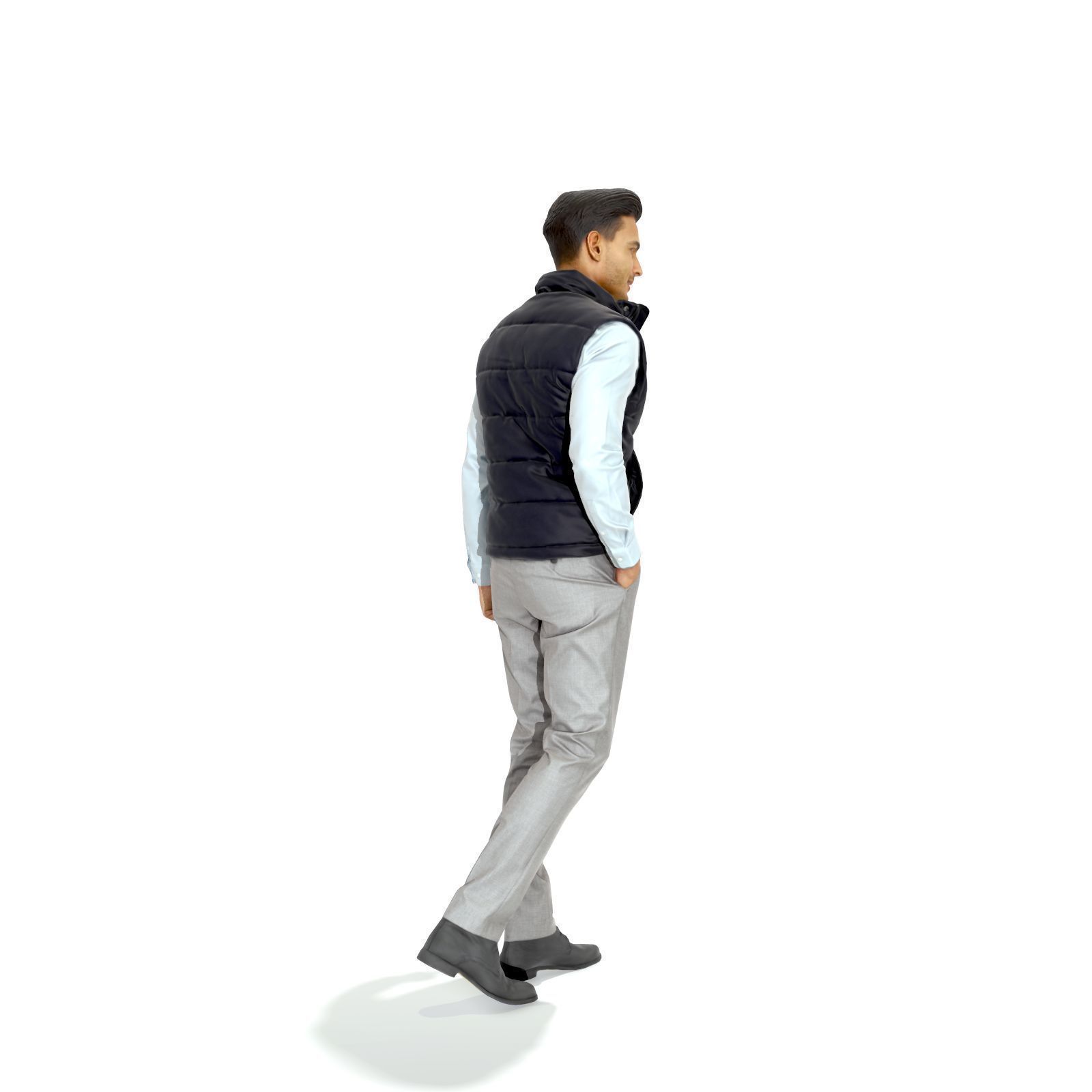 Standing Casual Man with Black Vest BMan0314-HD2-O01P01-S 3D model_44