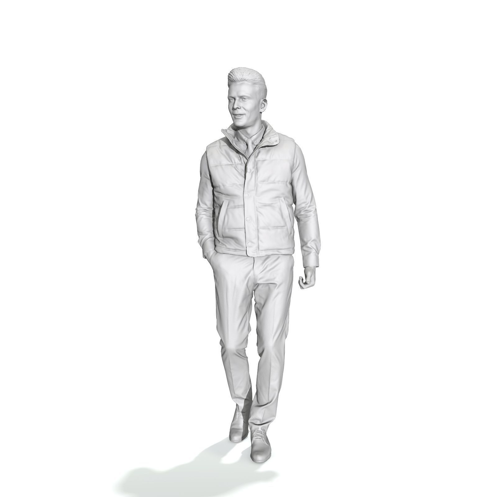 Standing Casual Man with Black Vest BMan0314-HD2-O01P01-S 3D model_8